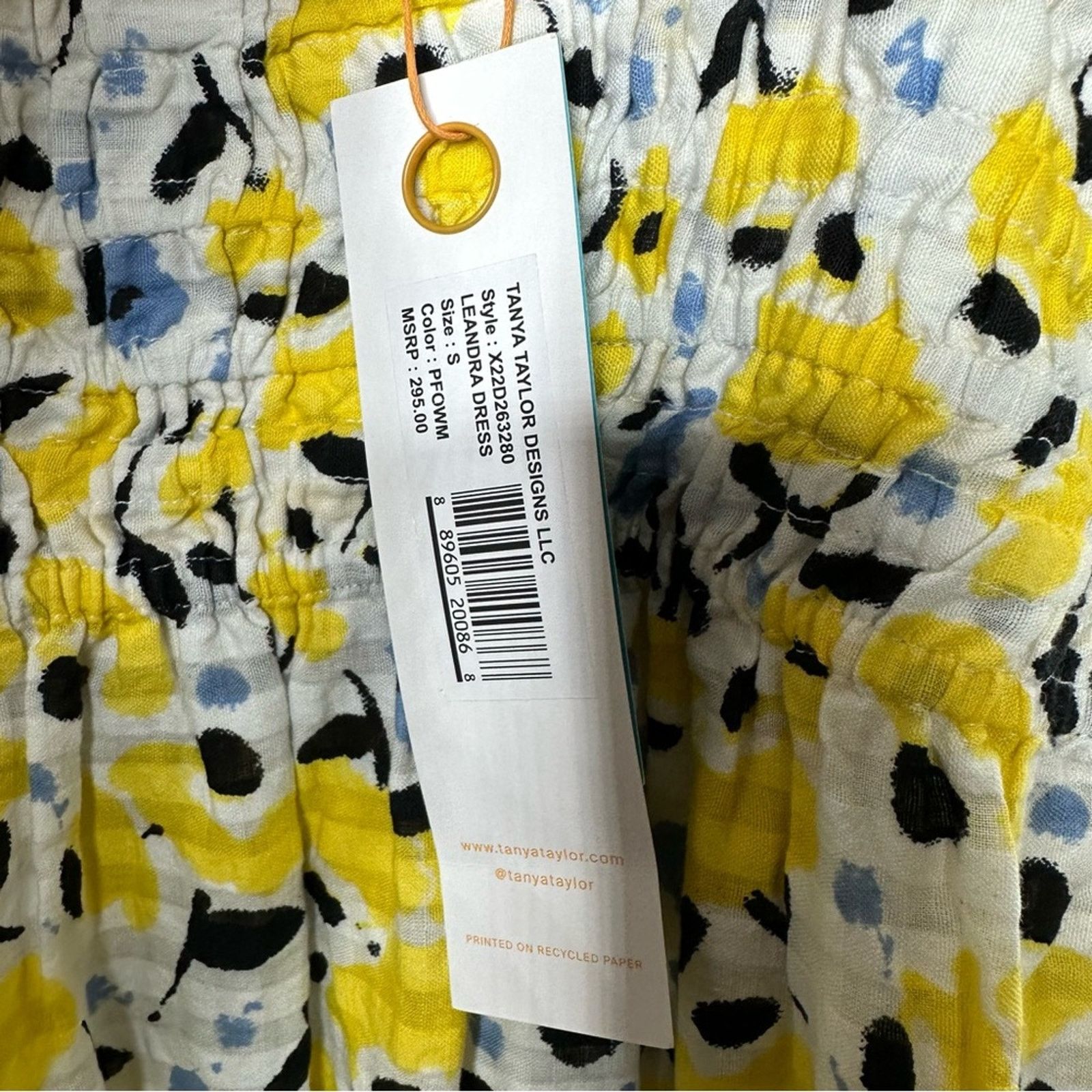 Tanya Taylor TANYA TAYLOR Leandra Mixed Print Smocked Midi Dress NWT S Size S / US 4 / IT 40 - 4 Thumbnail
