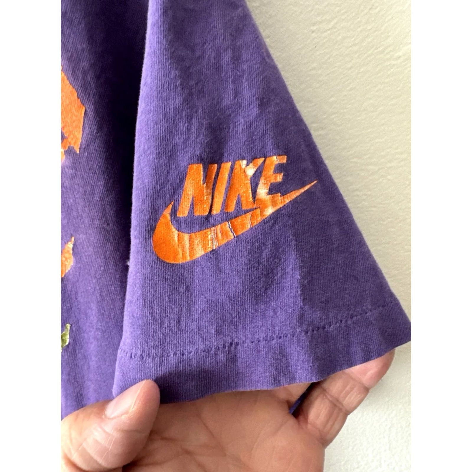 Nike VINTAGE Nike Basketball Graphic T Shirt USA Purple Single Stitch XL 90s Mens Size US XL / EU 56 / 4 - 5 Thumbnail