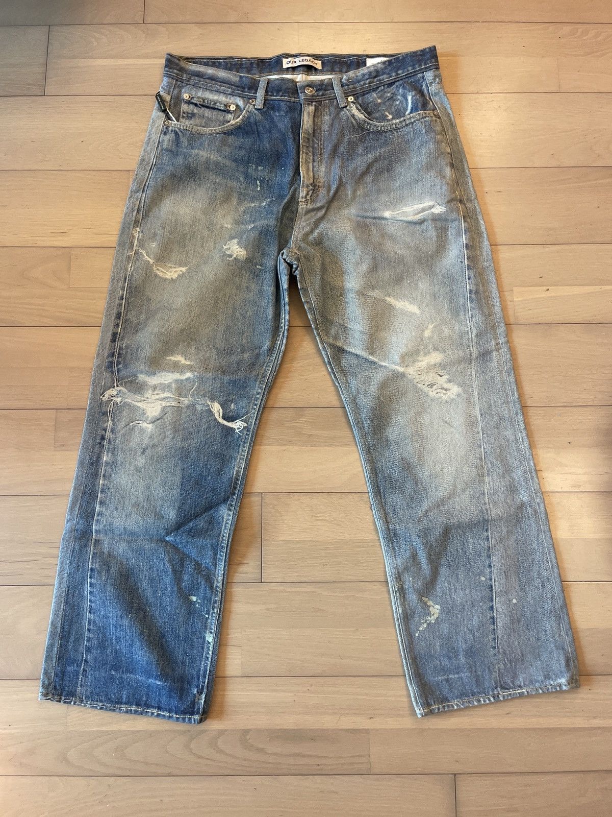 Our Legacy OUR LEGACY THIRD CUT DIGITAL CHALK FLOWER PRINT JEANS