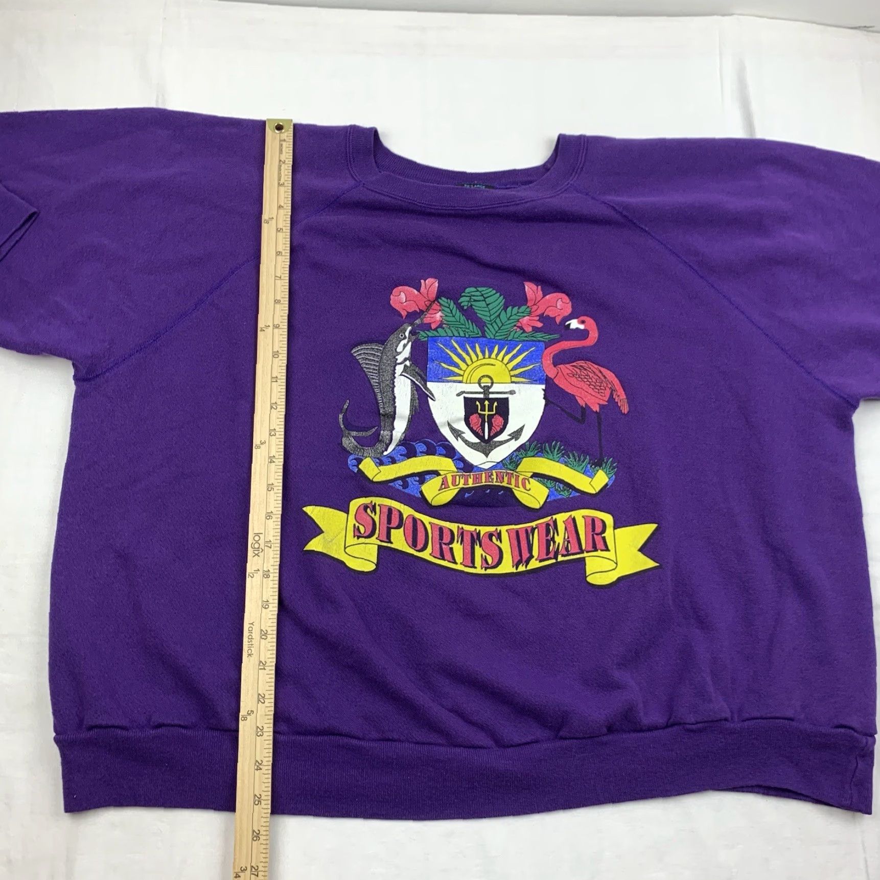 McGregor VINTAGE MacGregor Sportswear Sweatshirt Womens 2XL Purple Pullover Crewneck 90s Size XXL / US 16-18 / IT 52-54 - 5 Thumbnail