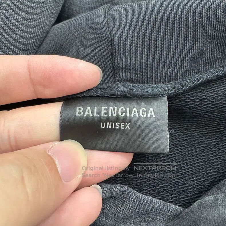 Balenciaga Balenciaga Reverse Eiffel Tower Distressed Hoodie Size US L / EU 52-54 / 3 - 2 Thumbnail