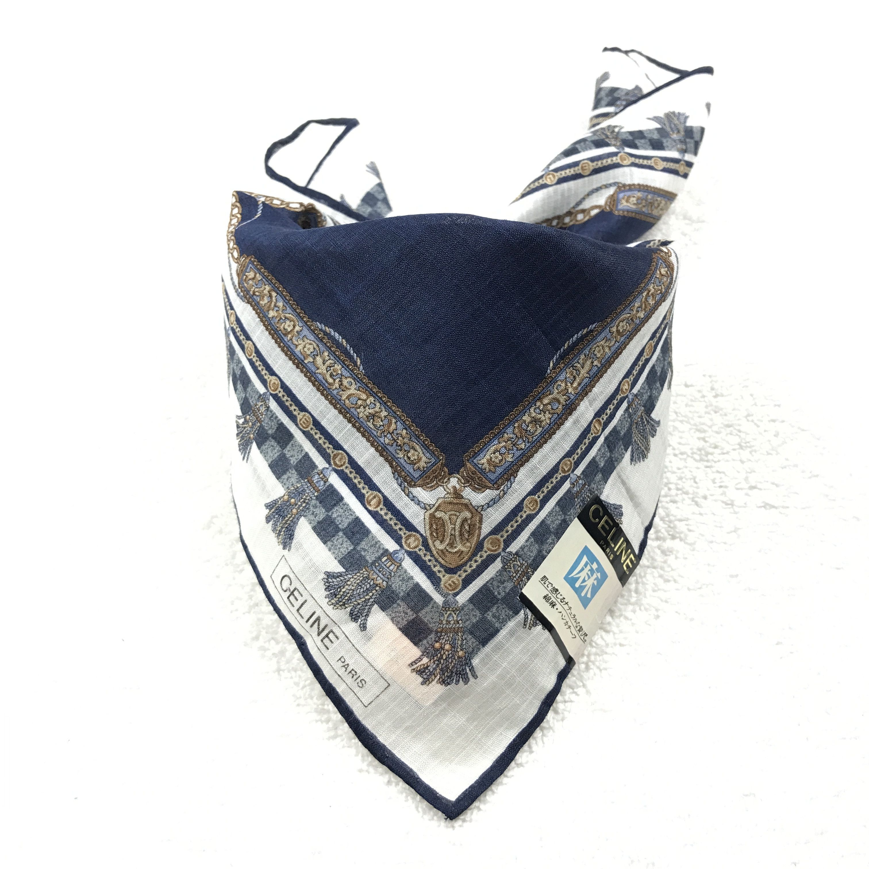 Celine × Vintage Vintage Celine Bandana Neckerchief Handkerchief Size ONE SIZE - 1 Thumbnail