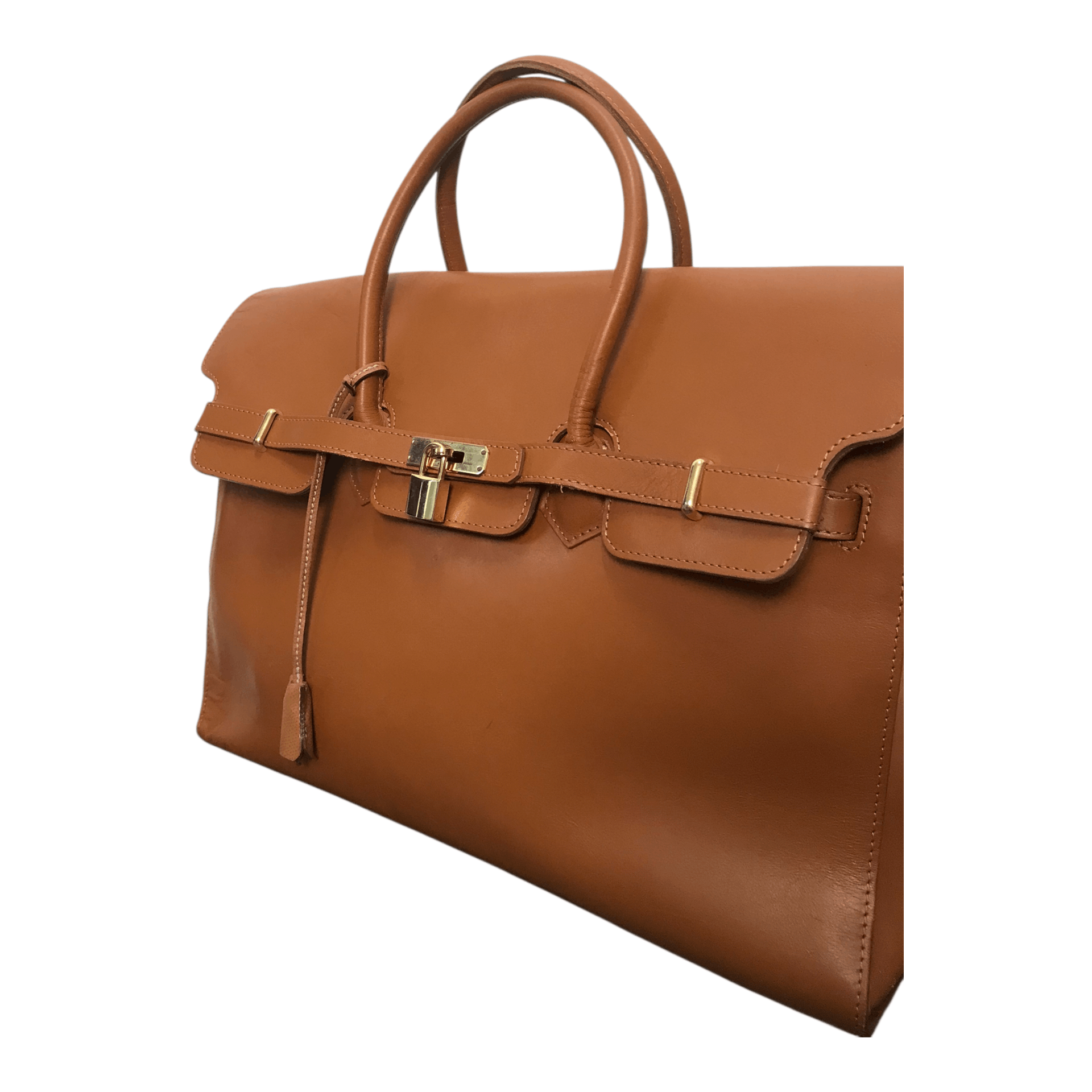 Leather Birkin Brown Leather Handbag Size ONE SIZE - 5 Thumbnail