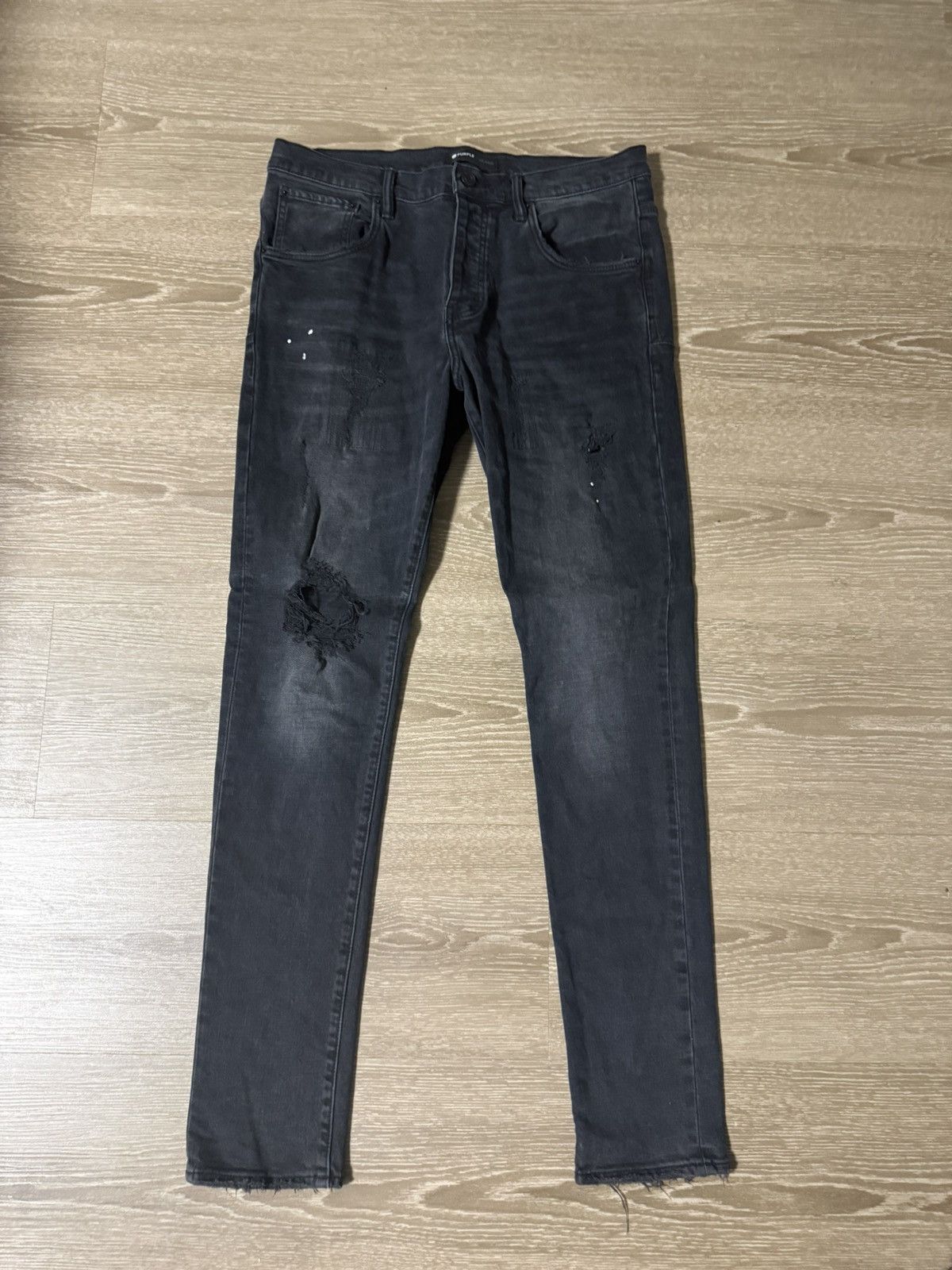 Purple Brand Purple Brand Black Ripped Jeans Size US 33 - 1 Thumbnail