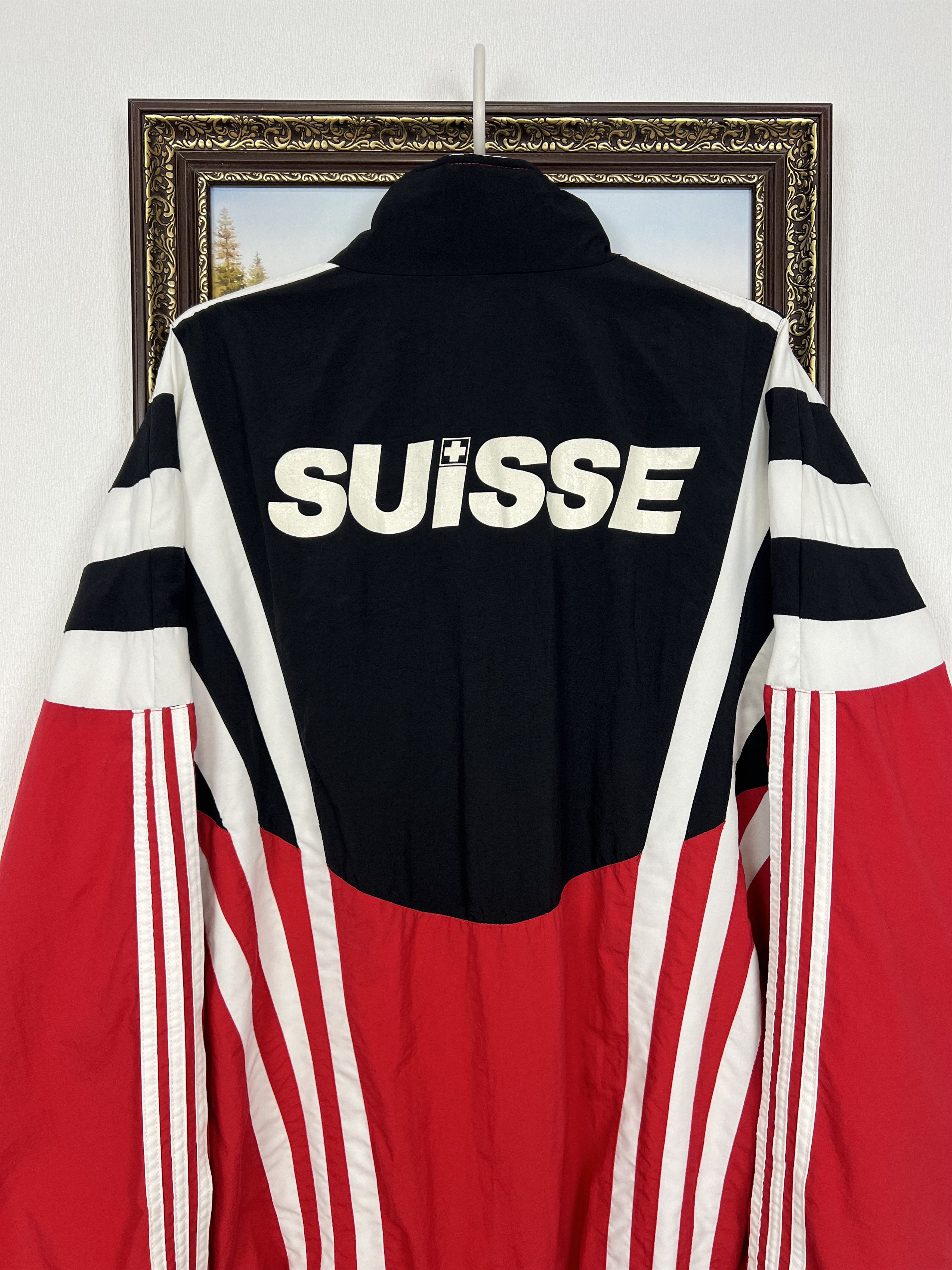 Adidas Vintage 90's Switzerland Football Jacket Soccer Track Top Size US XL / EU 56 / 4 - 12 Thumbnail