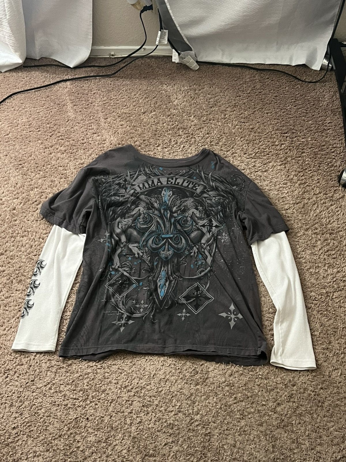Affliction × Vintage mma elite long sleeve Size US XXL / EU 58 / 5 - 1 Thumbnail