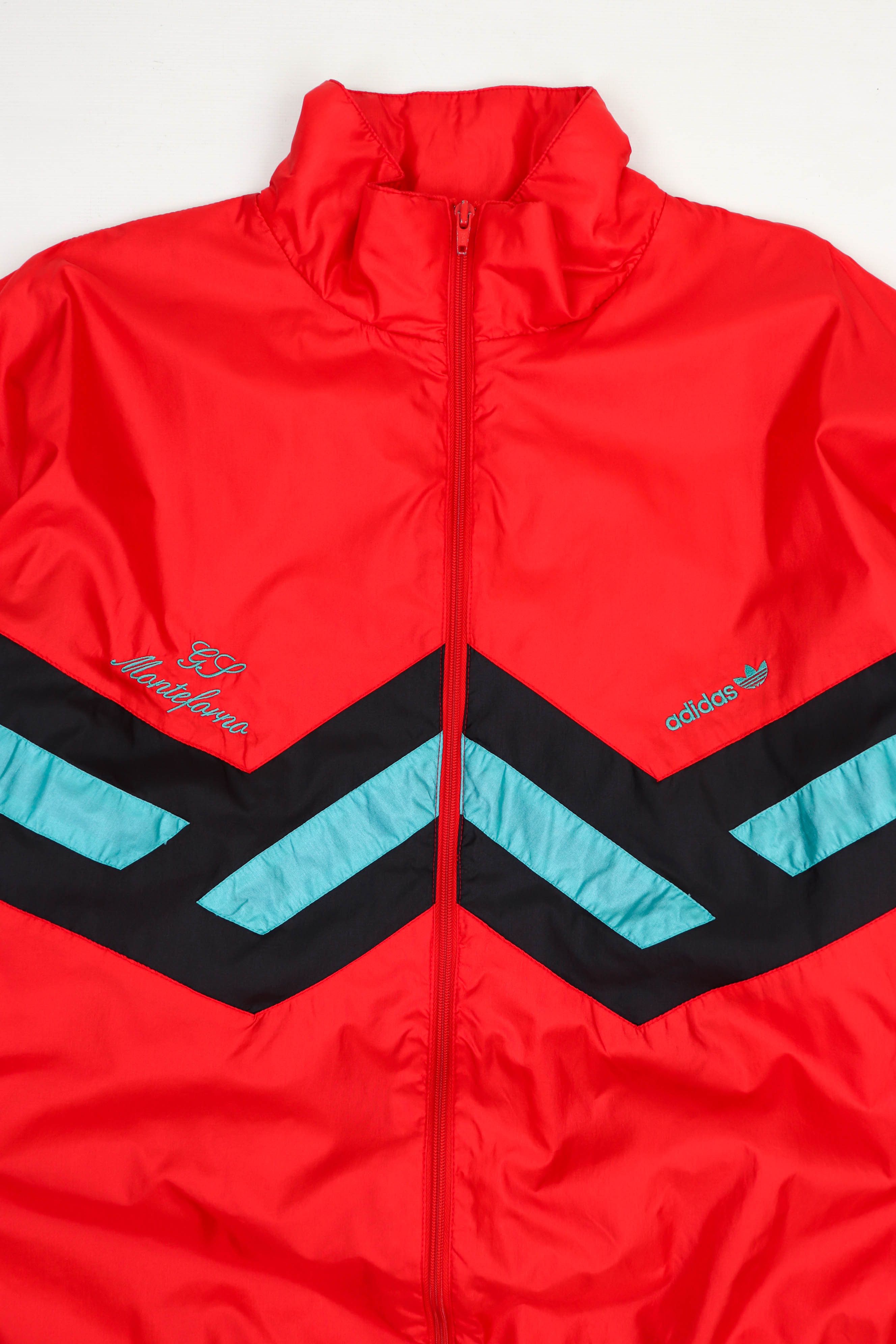 Adidas Adidas Vintage Monteforna Nylon Oversized Track Top Jacket Size US L / EU 52-54 / 3 - 3 Thumbnail