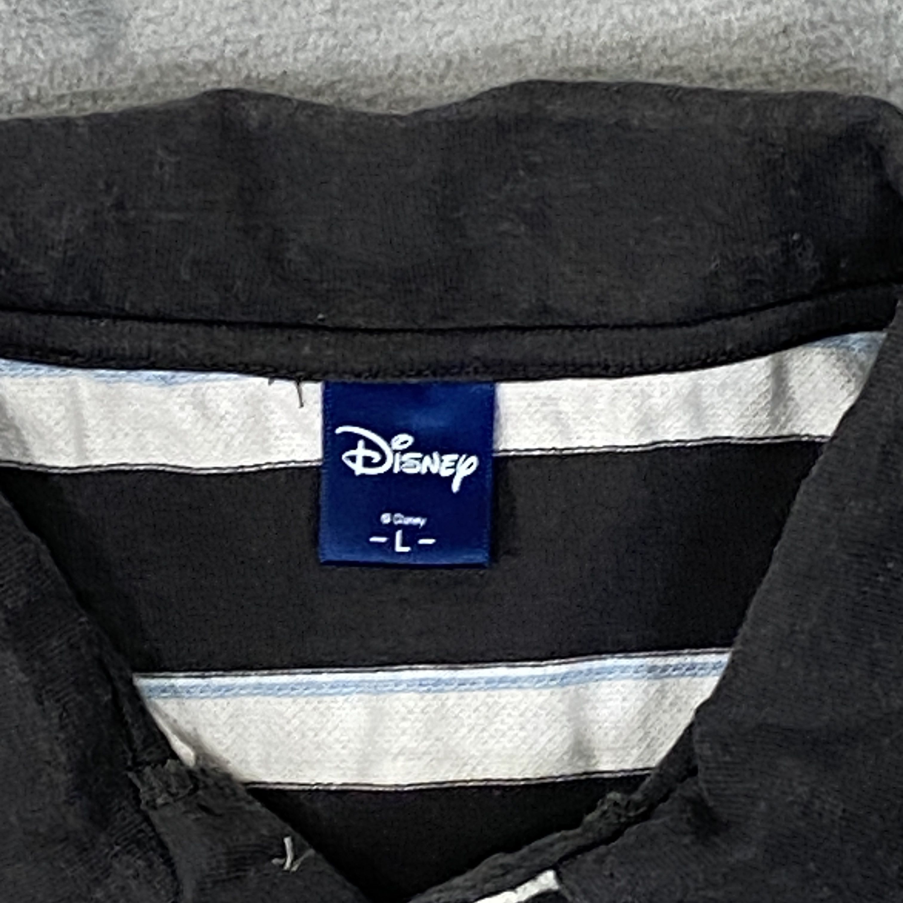 Disney × Vintage MICKEY MOUSE Since 1928 Polo Large Striped Short Sleeve Size US L / EU 52-54 / 3 - 2 Thumbnail