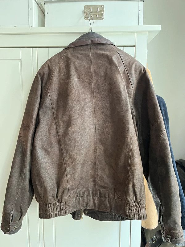 Vintage Vintage Lederjacke braun, L / XL Size US L / EU 52-54 / 3 - 2 Thumbnail