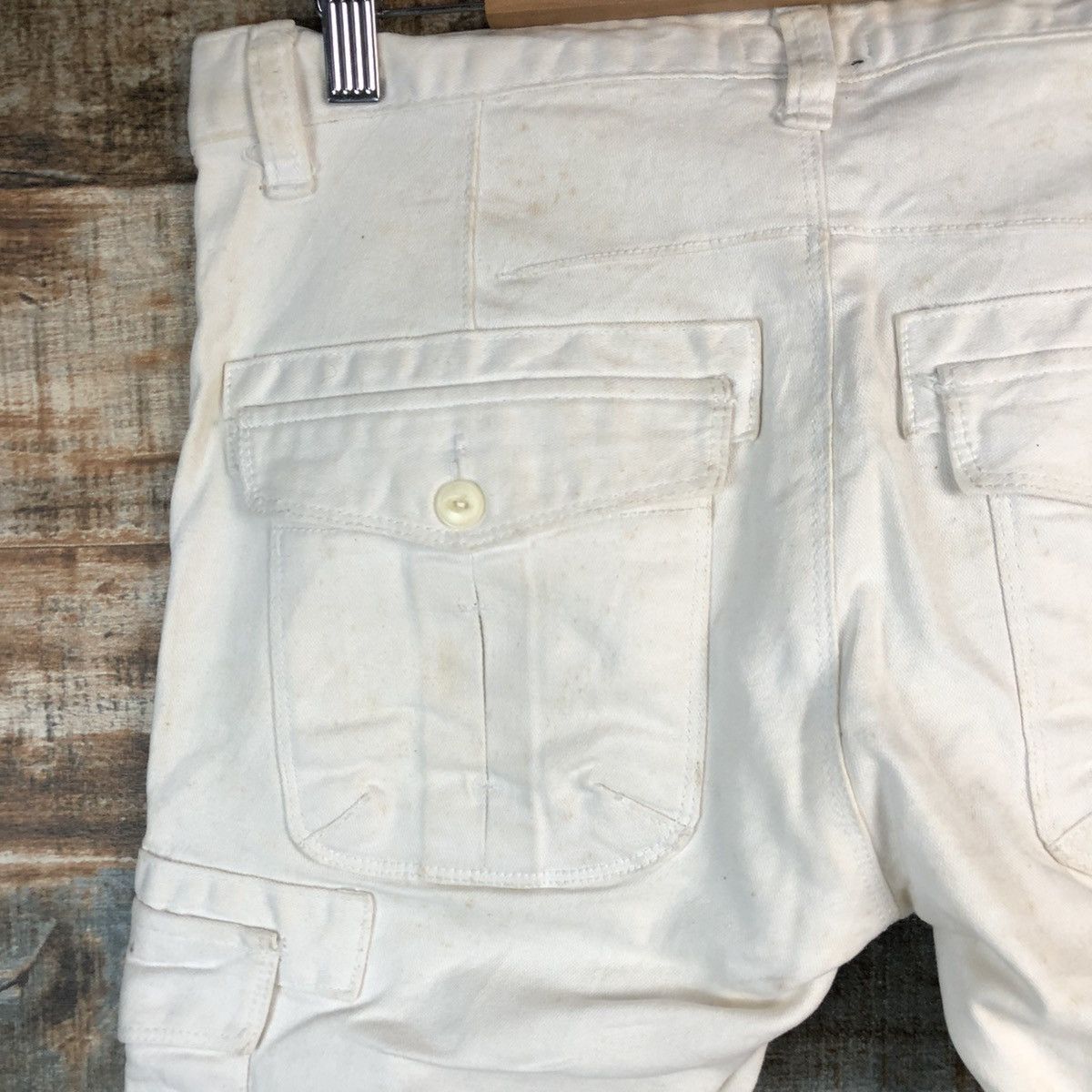 Vintage Authentic White utility tactical cargo vintage Pants #A2384 Size US 31 - 18 Thumbnail