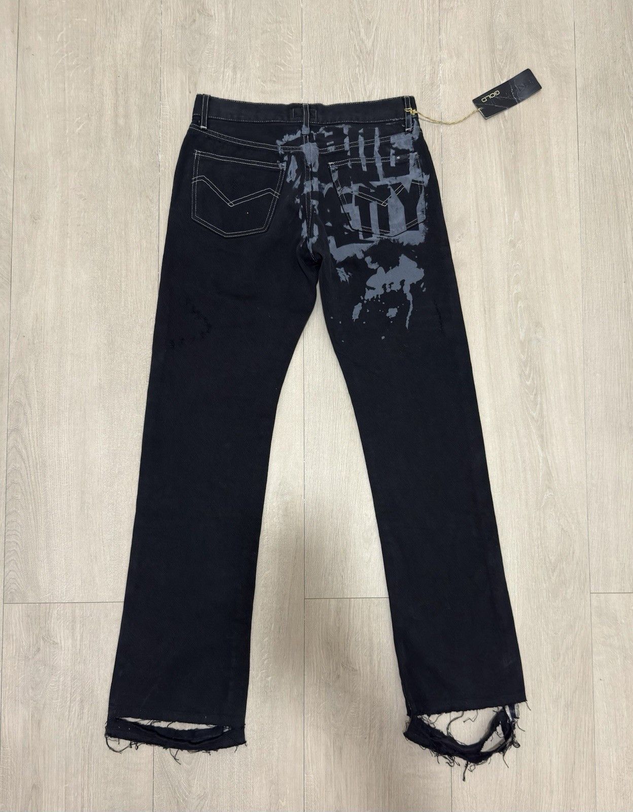 Energie Energie Mens Jeans Trousers Paint Print y2k Distressed Mens Size US 30 / EU 46 - 11 Thumbnail