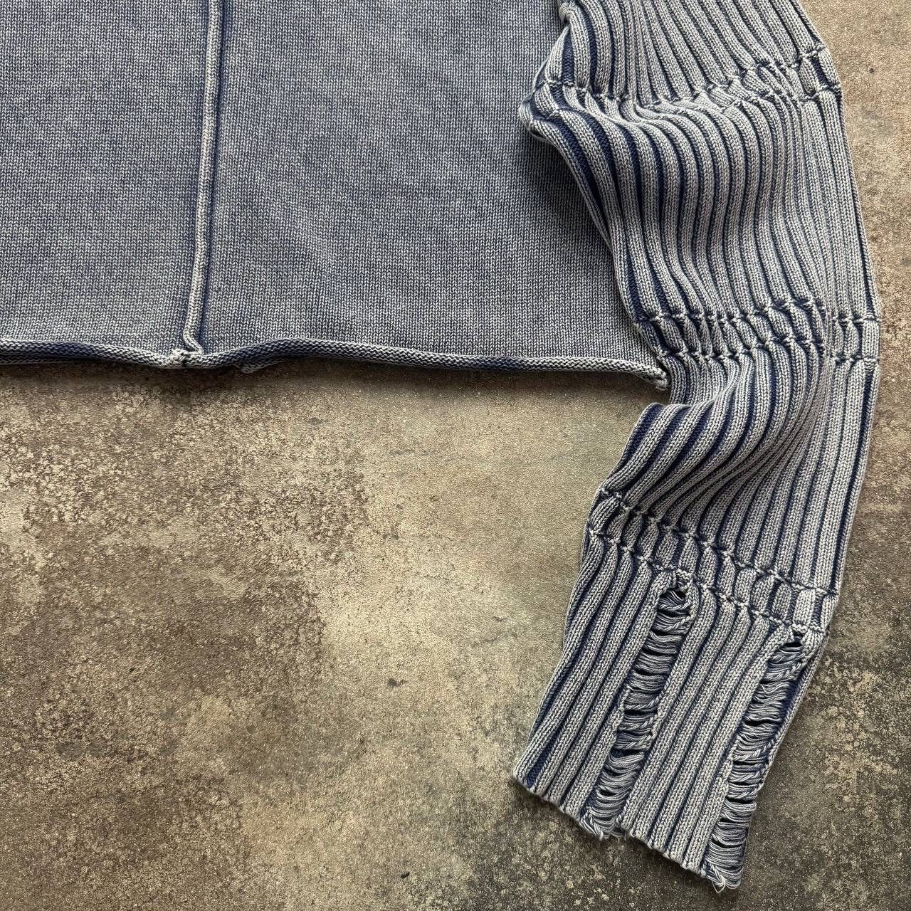 Hysteric Glamour × Japanese Brand × Vintage Japanese Style Washed/Faded Cropped Ribbed Sweater Size L / US 10 / IT 46 - 6 Thumbnail