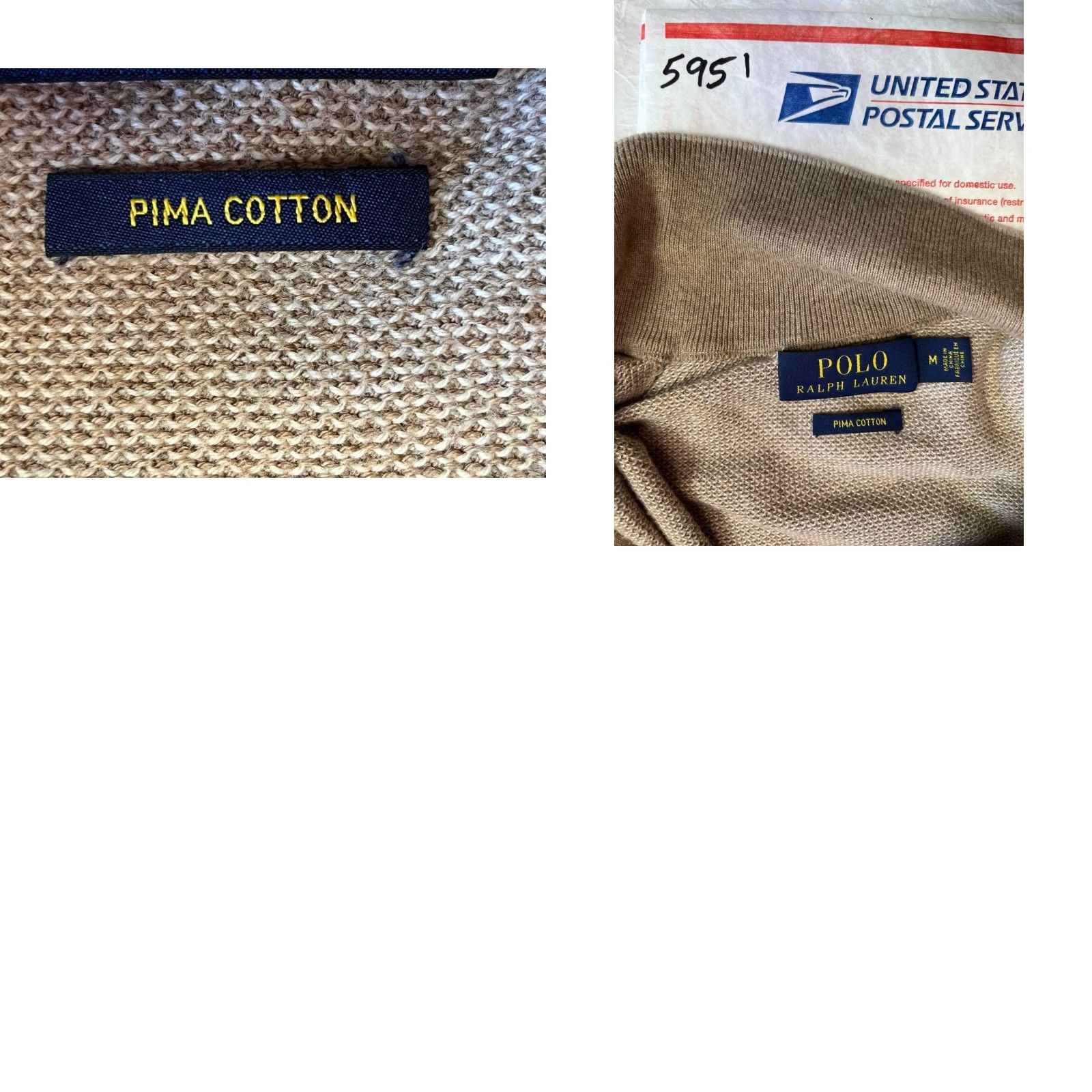 Polo Ralph Lauren Polo Ralph Lauren Sweater Men M Sand Knit 1/4 Zip Mock Neck Logo Classic Pullover Lightweight Size US M / EU 48-50 / 2 - 9 Thumbnail