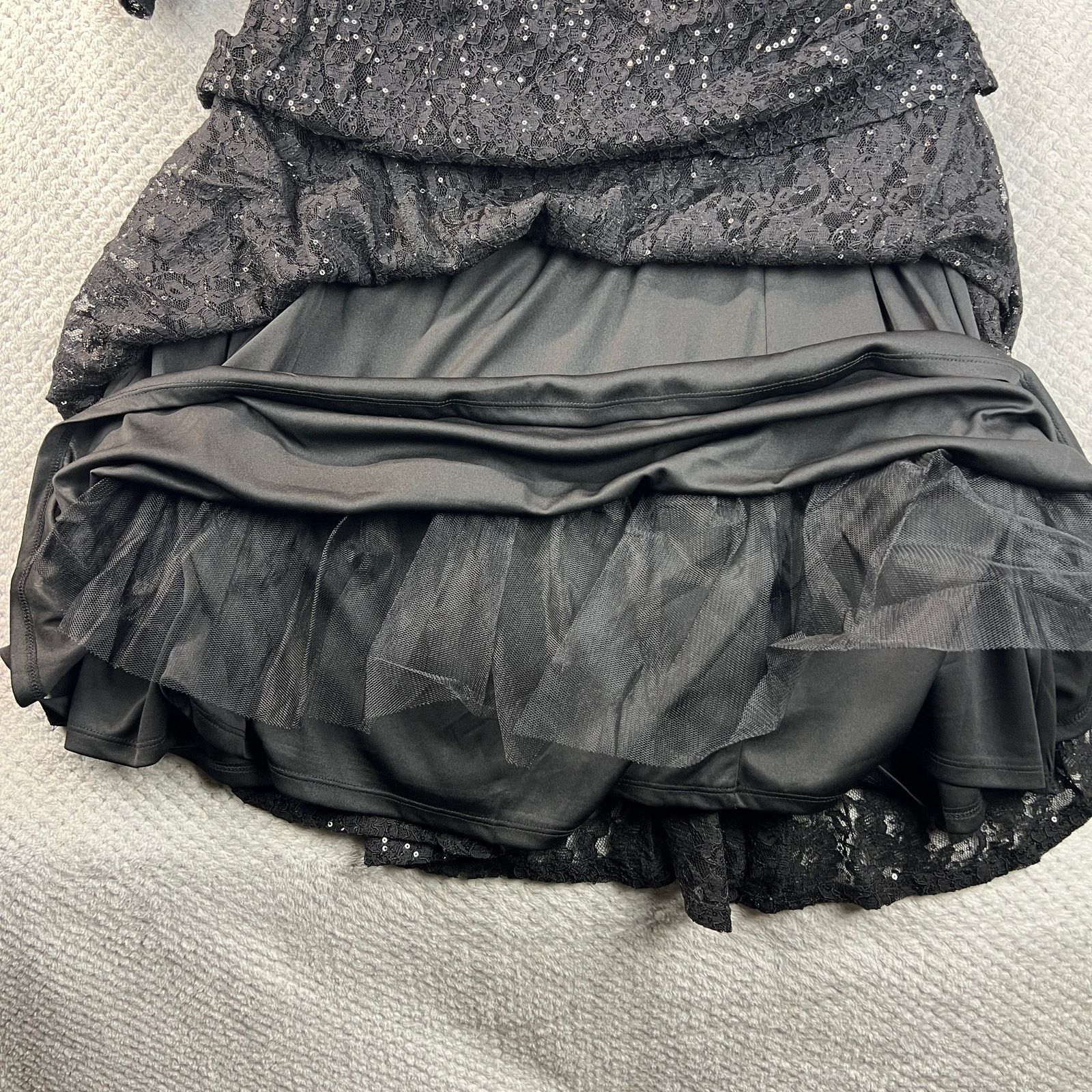 Other SLNY Women's Black Sequined A-Line Lace Dress Plus Size-20W Size 3XL / US 20-22 - 12 Thumbnail