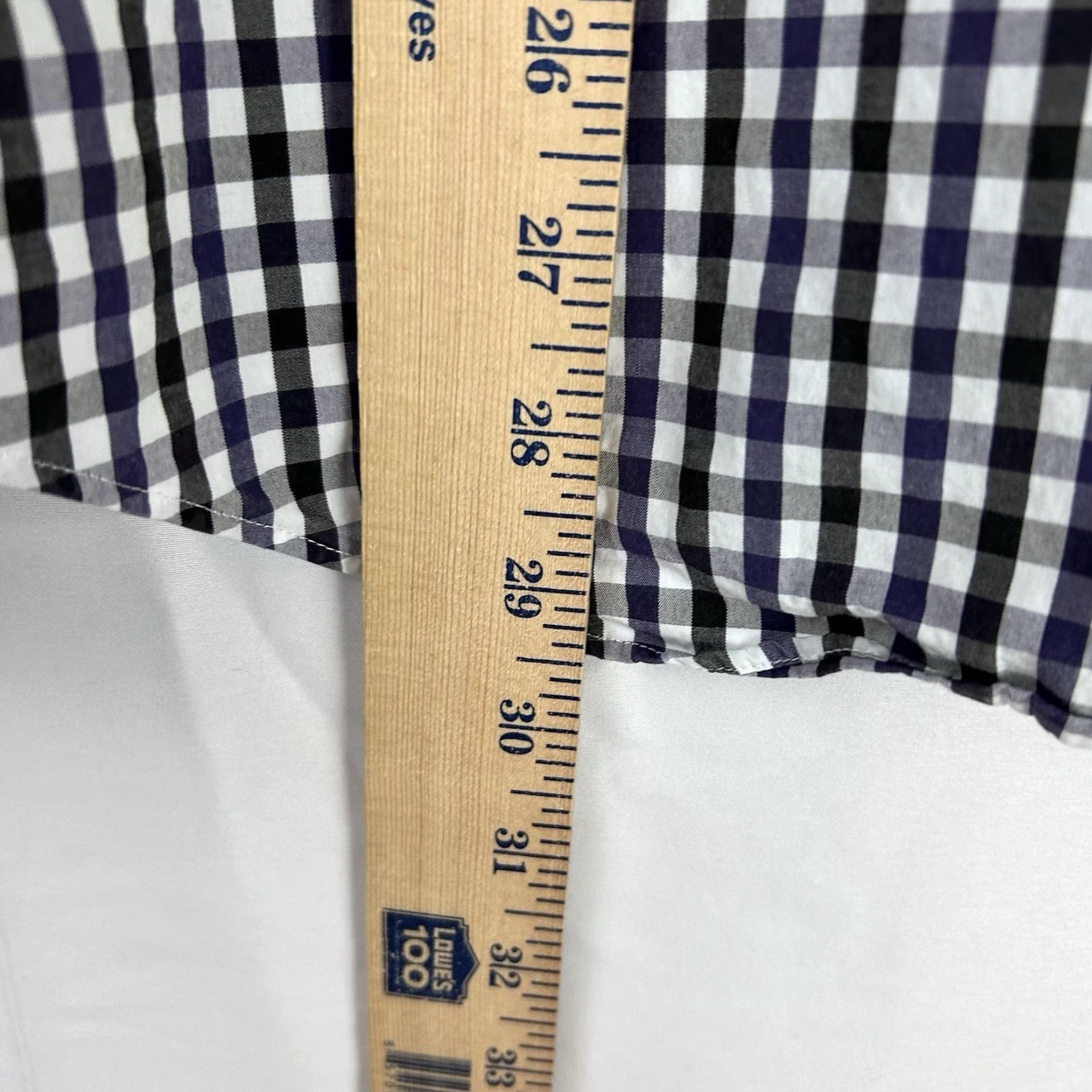 Todd Snyder Todd Snyder Shirt Mens 17 - 34/35 Purple Black Button Down Check Gingham Cotton Shirt Button Up Collar-Down Mens Size US XL / EU 56 / 4 - 7 Thumbnail