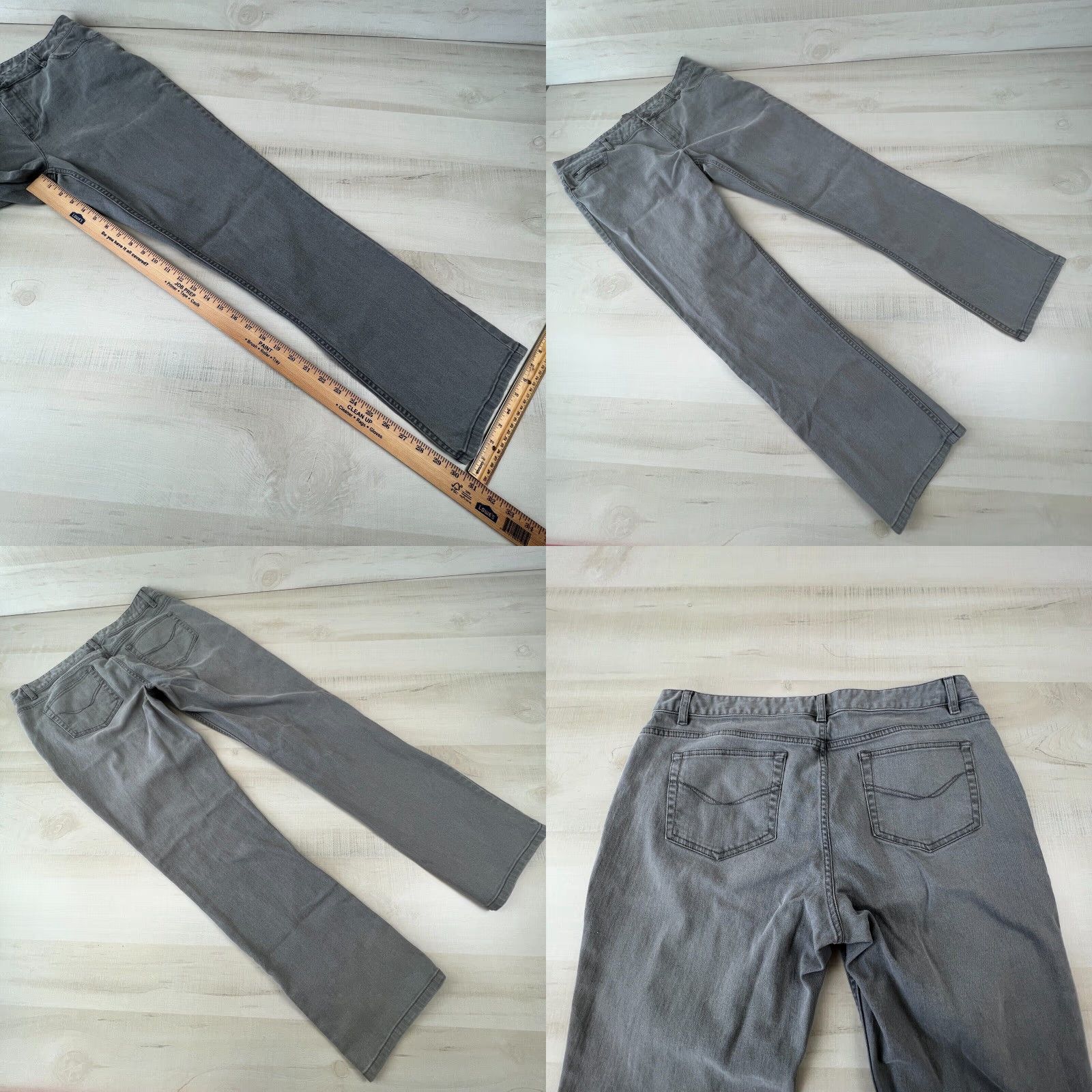 J. Jill J Jill Women's 14 Gray Slim Leg Mid Rise Stretch Jeans Size 36" / US 14 / IT 50 - 8 Thumbnail