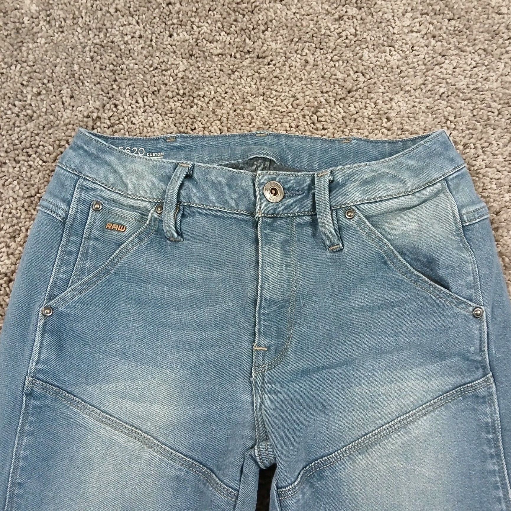 G-Star G-Star RAW Jeans Skinny Womens 24x30 24 Medium Wash Blue Stretch Denim Size 42" / US 20 - 2 Thumbnail