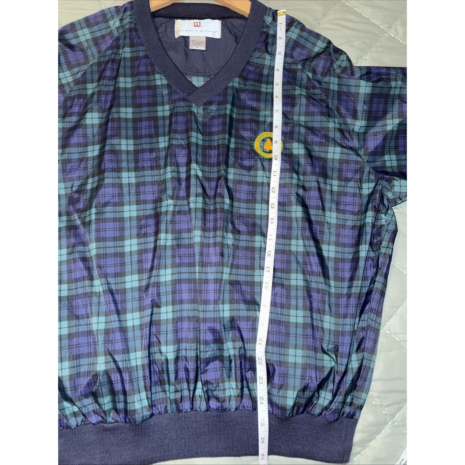 Wilson Wilson Tech Navy/Green Plaid Golf Pullover Size L NWT Size US L / EU 52-54 / 3 - 14 Thumbnail