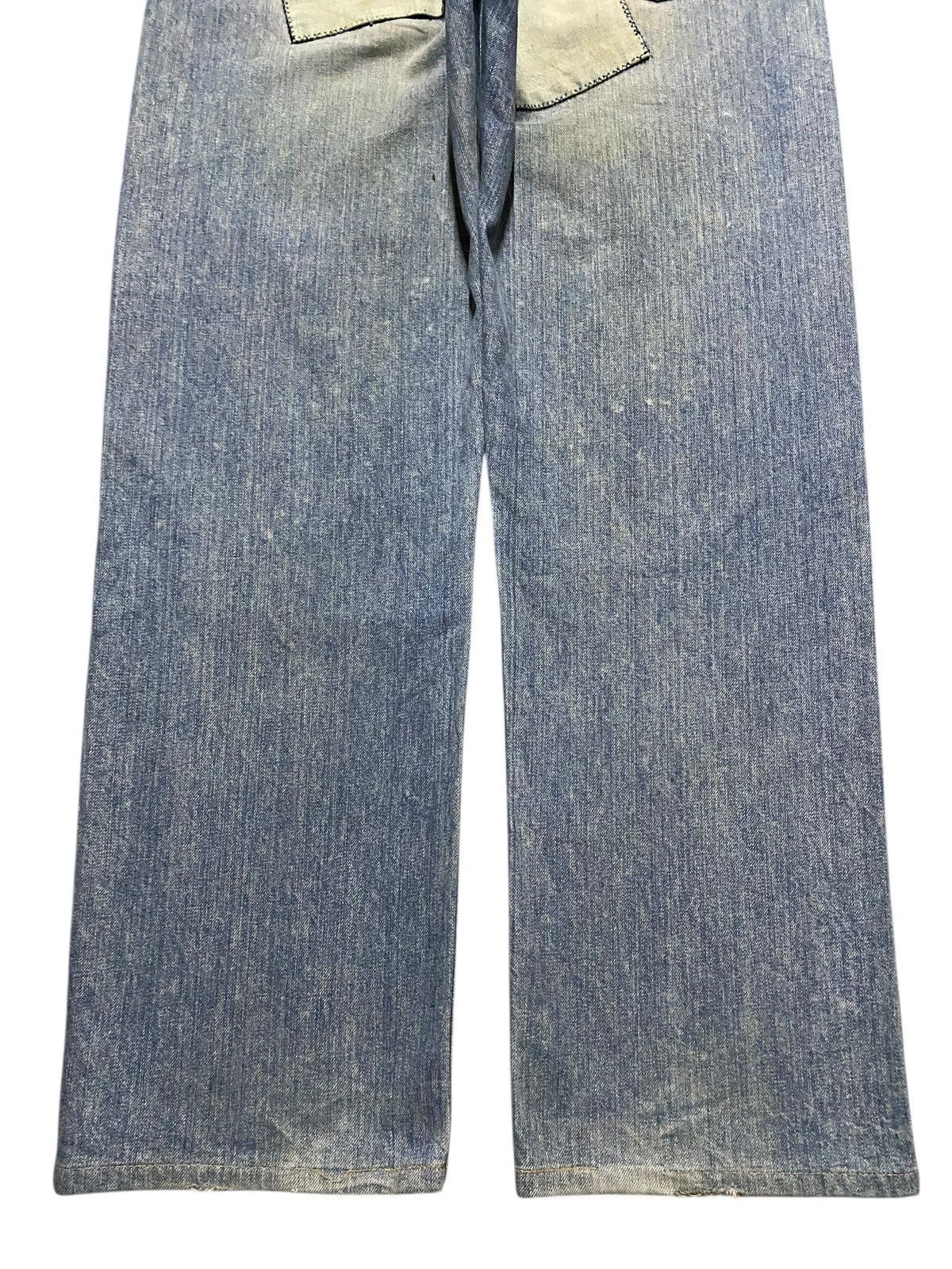 GOA Vintage Japanese Brand Gowest Rare Denim Pacthes Baggy Jeans Size US 33 - 6 Thumbnail