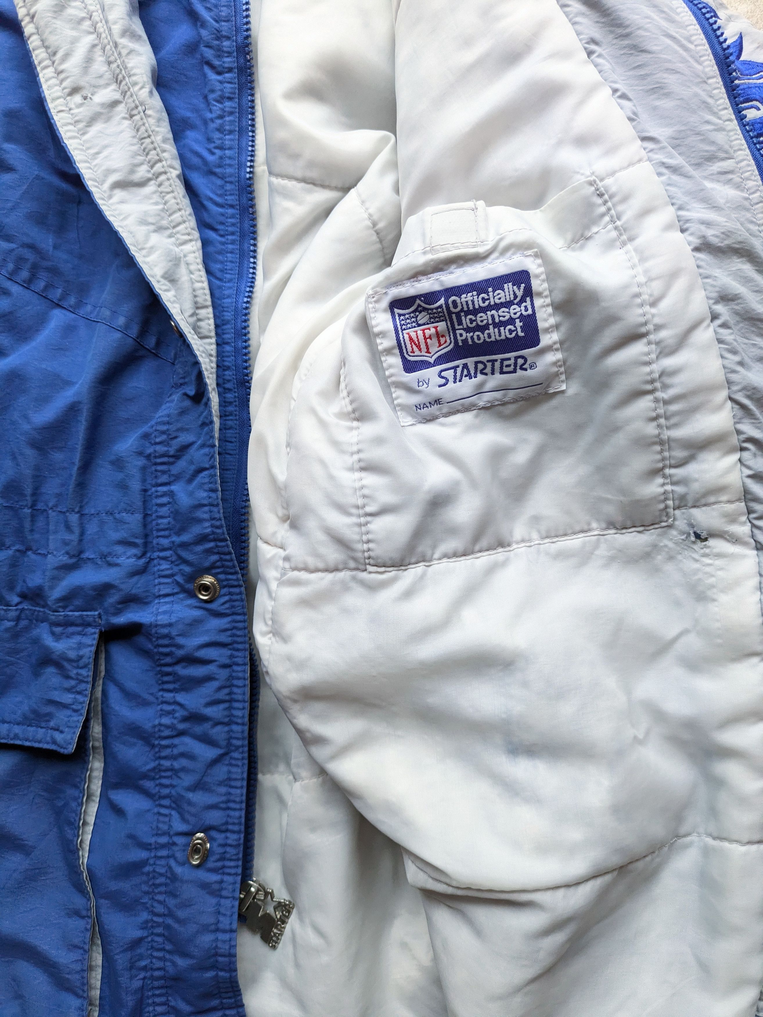 Starter Detroit Lions 90s STARTER puffer yth L blue gray NFL Pro vtg Size US M / EU 48-50 / 2 - 7 Thumbnail