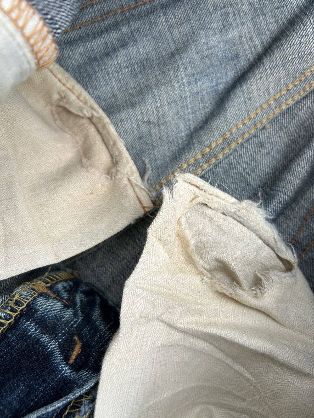 Kapital Vintage Edwin 505V Selvedge Distressed Denim Jeans Size US 40 / EU 56 - 13 Thumbnail