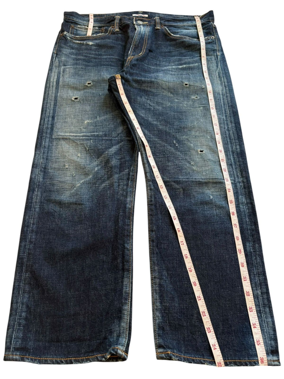 Eternal Vintage Eternal Patches Mud Wash Distressed Loose Jeans Size US 35 - 14 Thumbnail