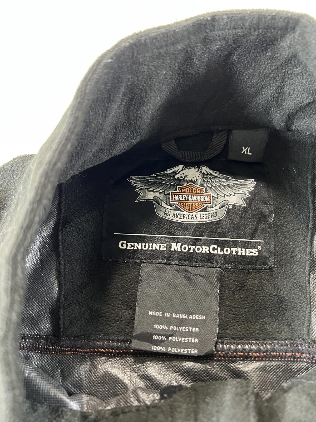 Harley Davidson Harley-Davidson Men's XL Black Fleece Vest Size US XL / EU 56 / 4 - 3 Thumbnail