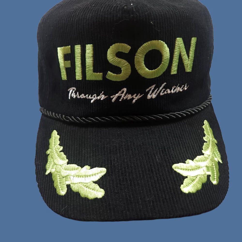 Filson Filson Trucker Hat Men Black Corduroy Embroidered Rope Adjustable Outdoor Forester One Size Size ONE SIZE - 1 Thumbnail