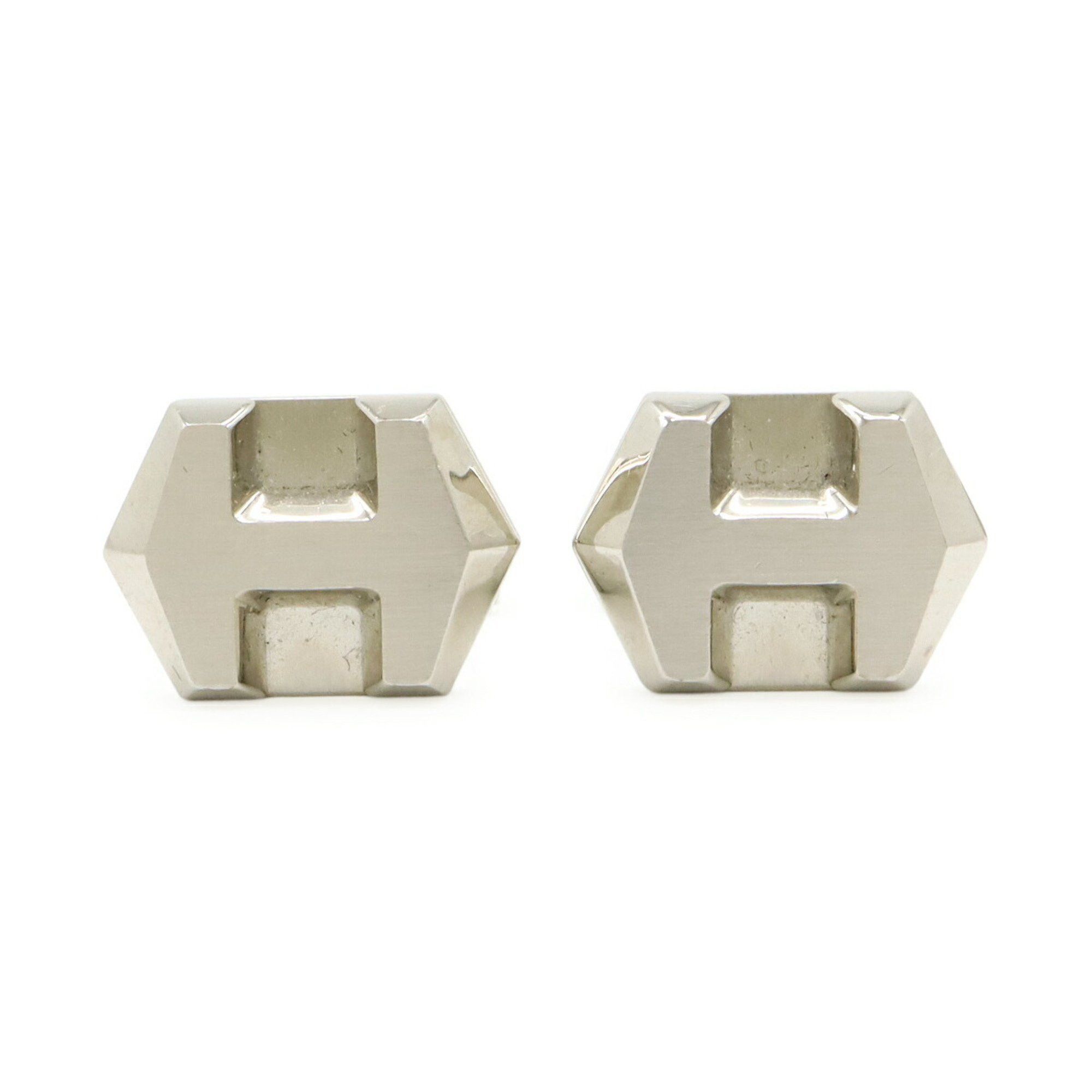 Hermes HERMES Super H Cufflinks, Metal, Silver Size ONE SIZE - 1 Thumbnail