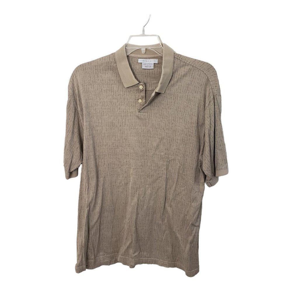 Designer CT459 Geoffrey Beene Tan & Black men's Polo Shirt L Size US L / EU 52-54 / 3 - 1 Thumbnail