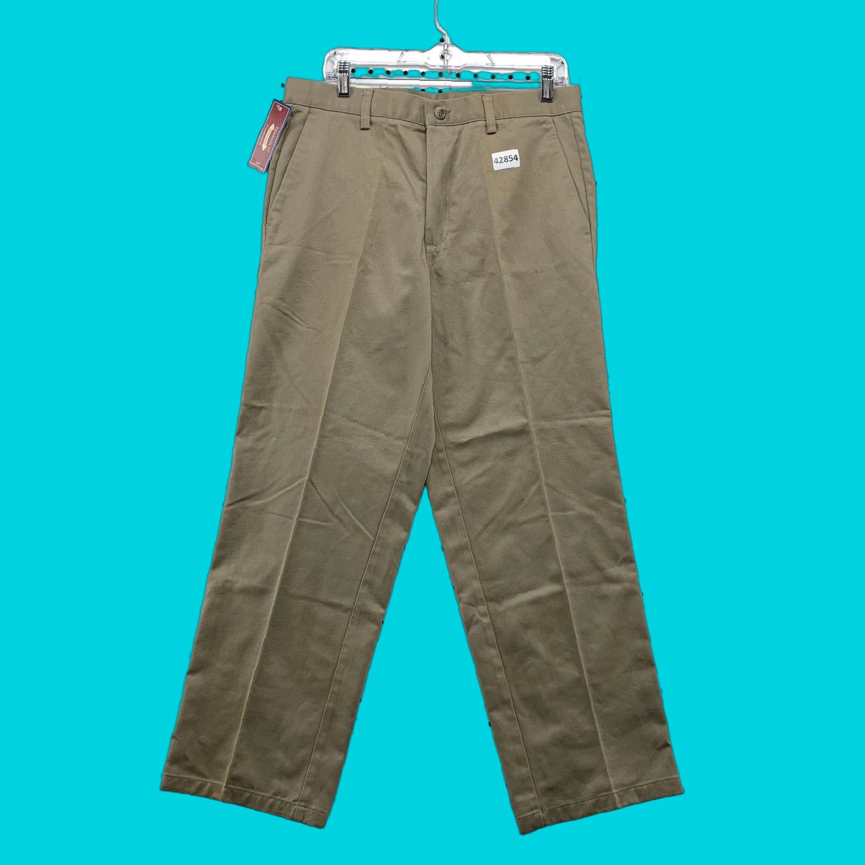 Dockers VINTAGE? No — Dockers Khaki Chino Pants, 33x30, Brown, Straight Leg, Men, - Dockers Brand, Khaki Chino, NWT, Flat Front, Cotton, Casual Wear Size US 33 - 1 Thumbnail