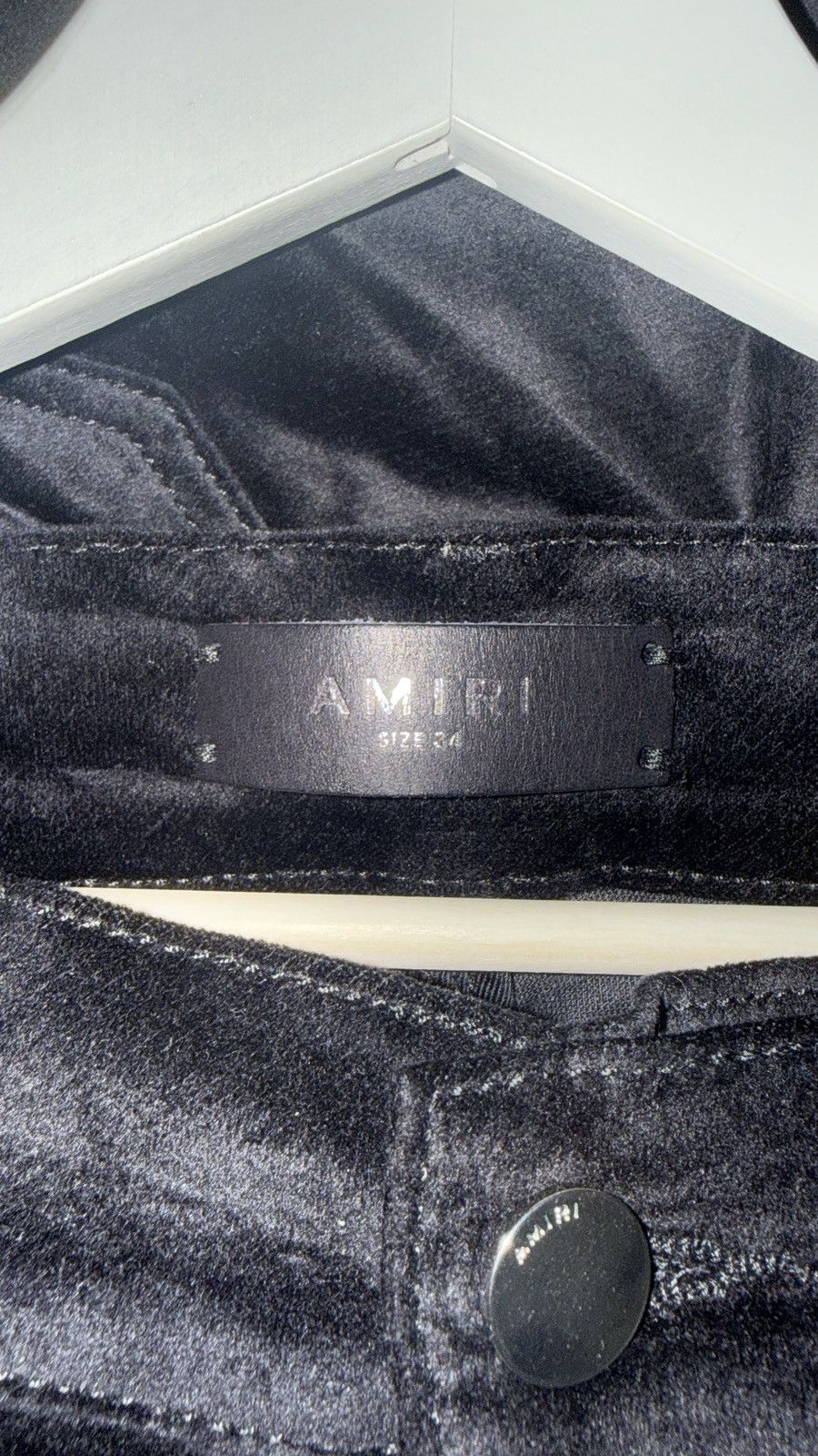Amiri Amiri stack jeans black plain velour Size US 34 / EU 50 - 4 Thumbnail