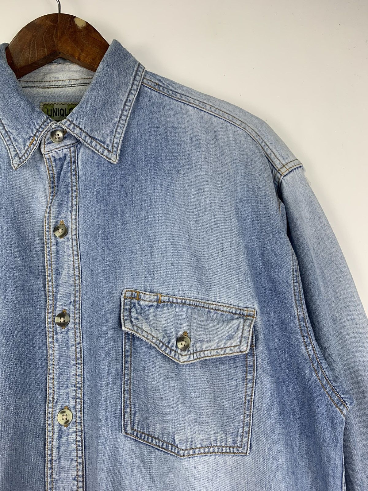 Uniqlo Vintage Uniqlo Denim Jacket Size US L / EU 52-54 / 3 - 7 Thumbnail