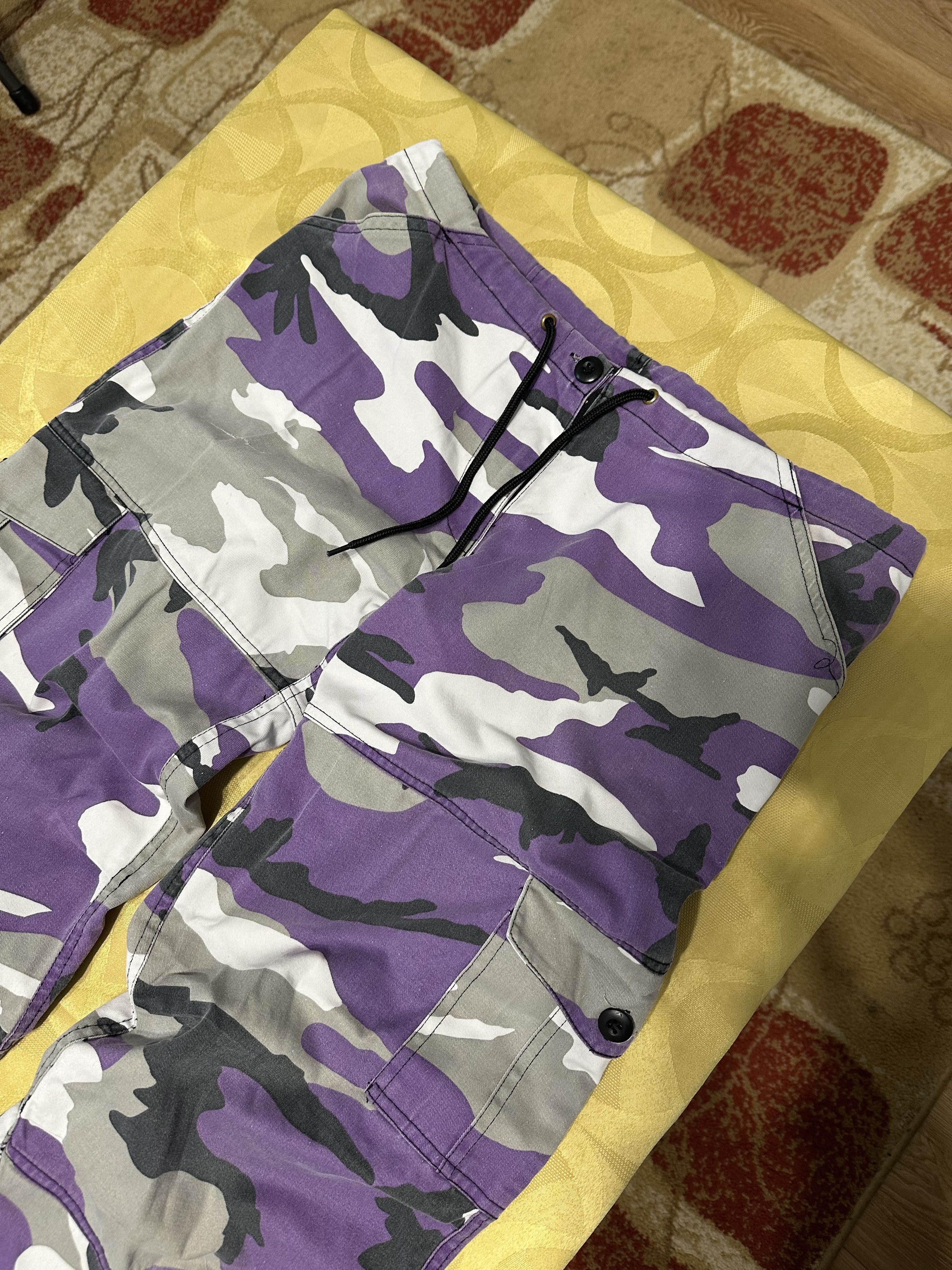 Other ❌LAST DROP ❌Camo Wide Leg Cargo Pants, Military Style Pants Size US 30 / EU 46 - 3 Thumbnail