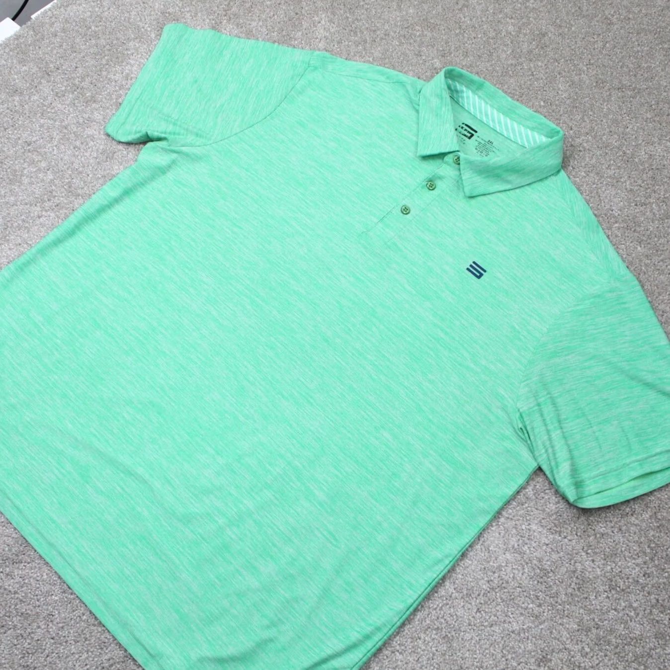 Vintage Three Sixty Six Polo Shirt Mens 3XL Green Performance Stretch S/S Polo Shirt Golf Tennis Walking Mens 3XL Green Size US XXL / EU 58 / 5 - 3 Thumbnail