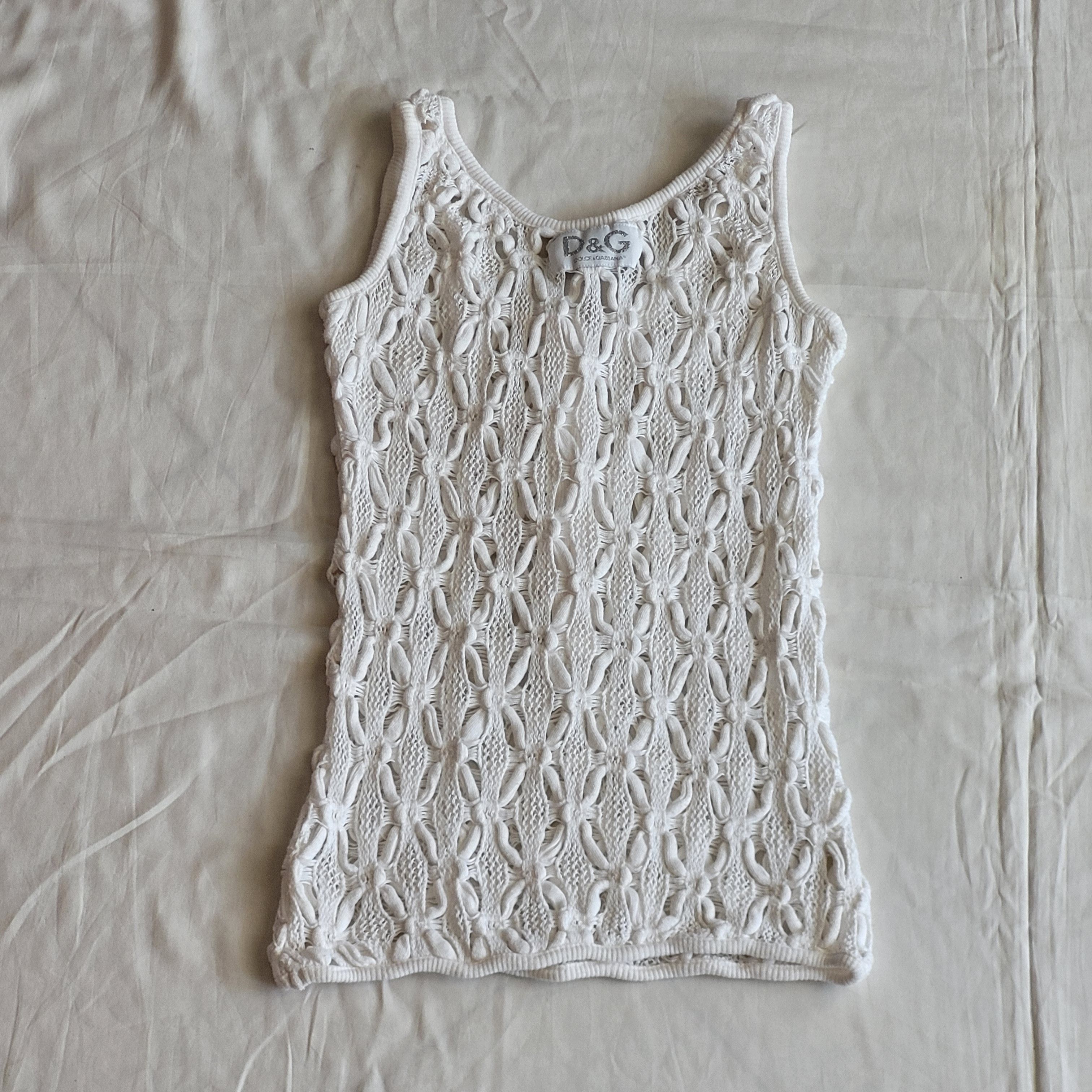Dolce & Gabbana Early 2000s D&G openwork tank top Size S / US 4 / IT 40 - 7 Thumbnail