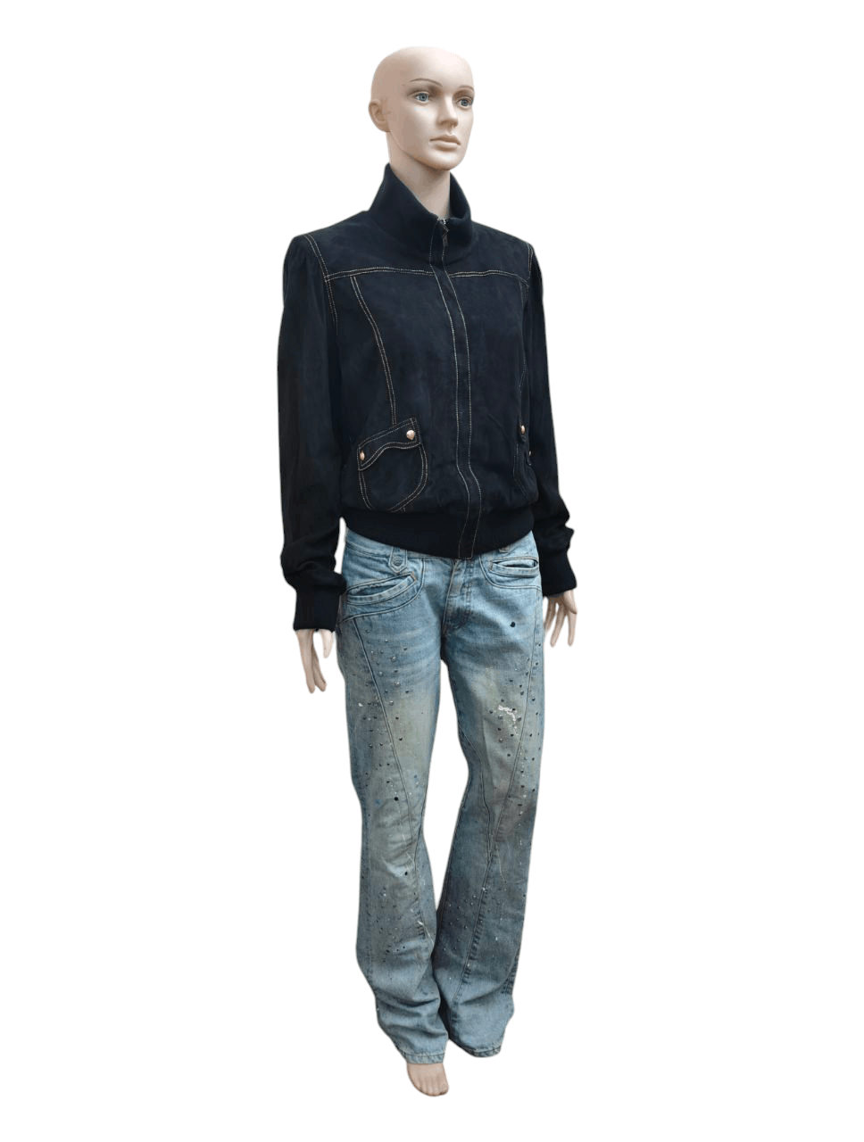 Fendi Fendi Gold Threading Leather Jacket Size M / US 6-8 / IT 42-44 - 1 Thumbnail