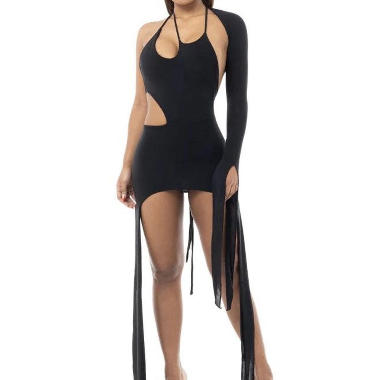 Other Coucoo Black Asymmetrical Dress Size XS / US 0-2 / IT 36-38 - 1 Thumbnail