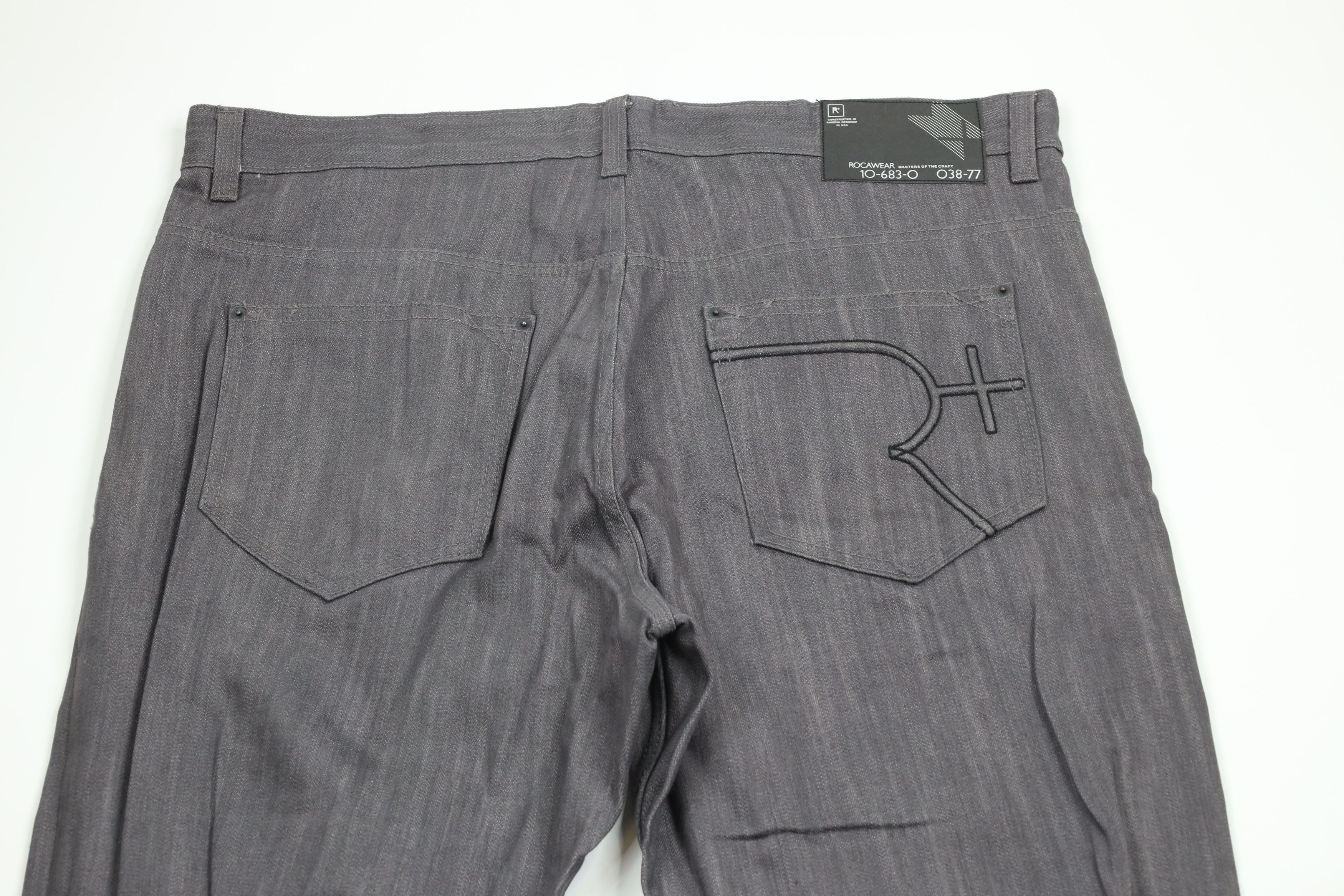 Rocawear × Vintage Vintage Rocawear Fit Wide Leg Denim Jeans Gray Cotton Size US 42 / EU 58 - 10 Thumbnail