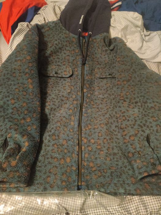 Supreme Supreme Fleece Zip Up Hooded Shirt Size XL | Grailed