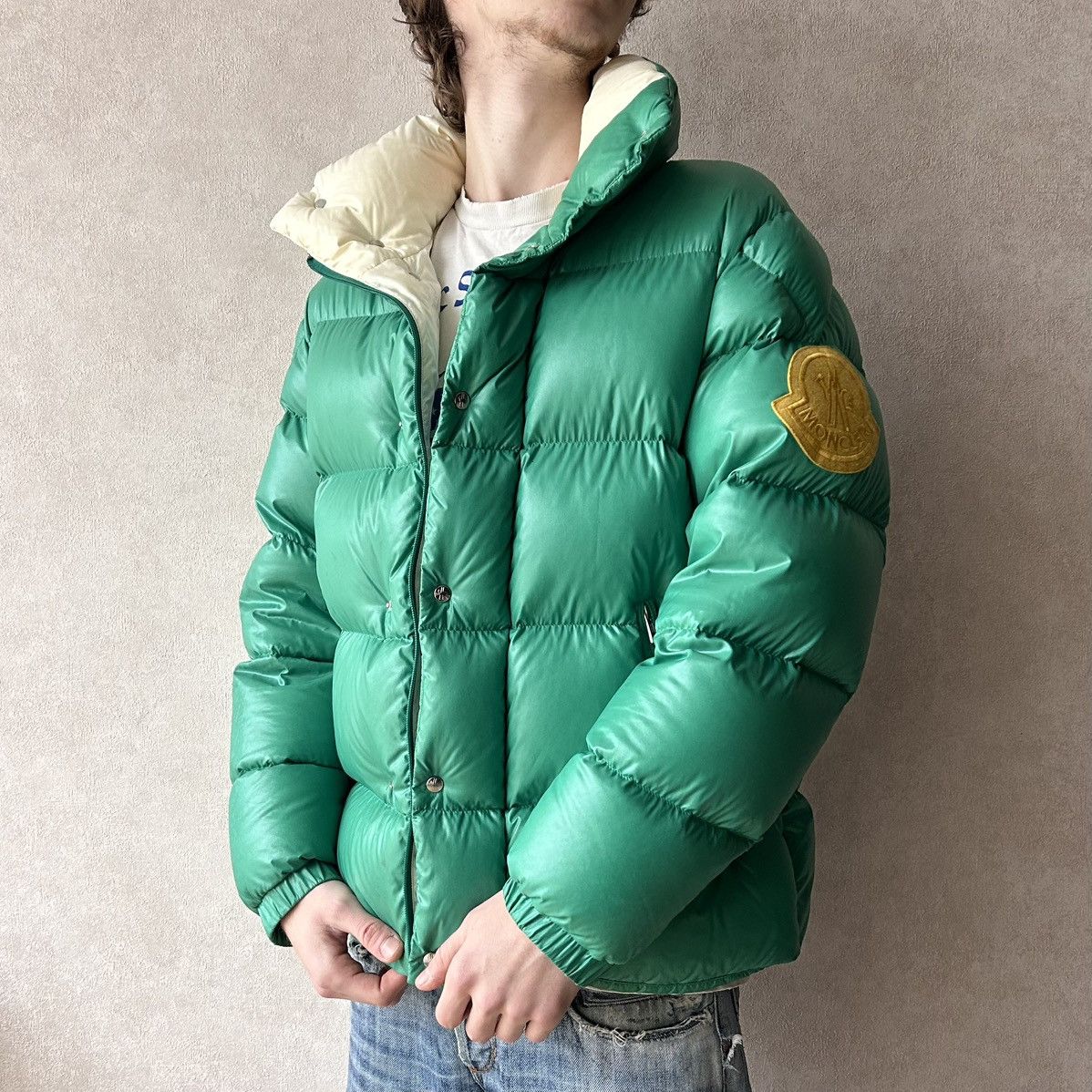 Moncler Moncler bulgarie green puffer jacket | Grailed