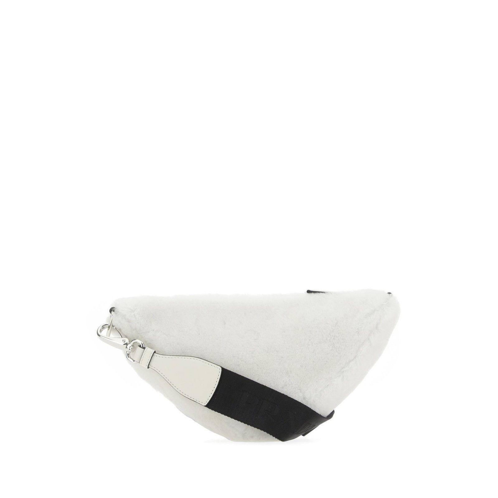 Prada PRADA Triangle White Shearling Crossbody Bag New And Authent Size ONE SIZE - 3 Thumbnail