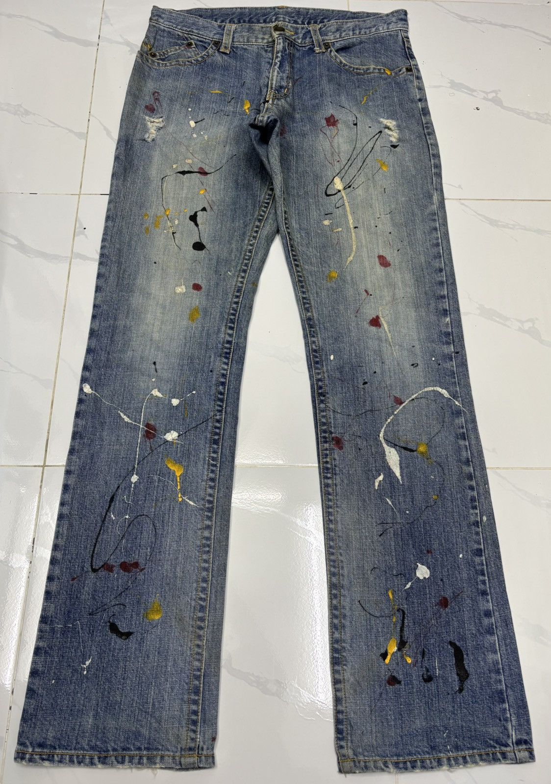Kapital Vintage Painter Jeans Distress Michel Klein HelmutLang Style Size US 32 / EU 48 - 9 Thumbnail