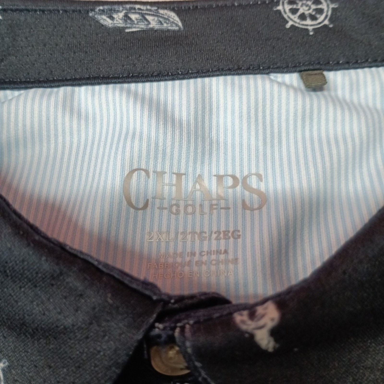 Chaps Chaps Golf Polo Shirt Men's Size 2XL Navy Moisture Wick Size US XXL / EU 58 / 5 - 3 Thumbnail