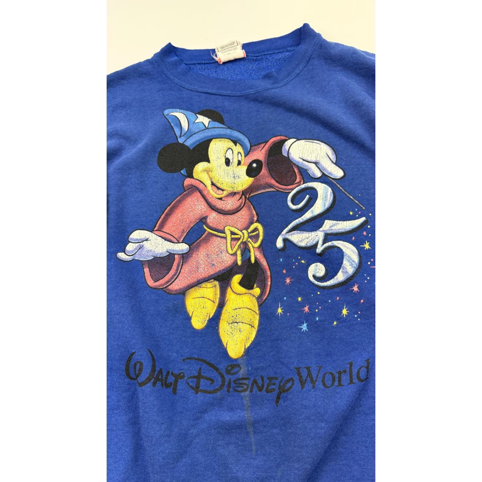 Disney VINTAGE Disney Sweatshirt Mens Large Blue 25th Anniversary Mickey 90s Shirt Pullover Graphic Print Mens Size US M / EU 48-50 / 2 - 4 Thumbnail