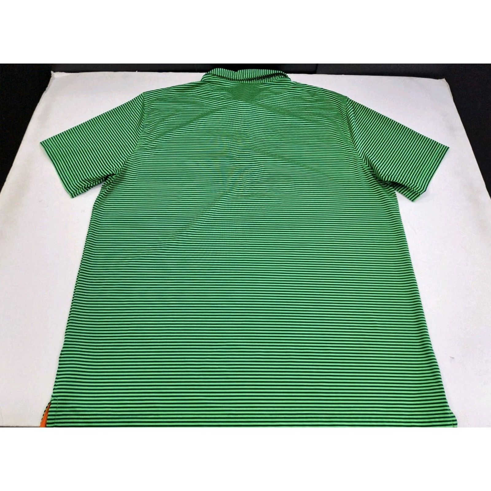 Vintage Maelreg Mens Performance Short Sleeve Polo Shirt Green/Blue Striped XL Polo Shirt Mens Regular Slim? Size US XL / EU 56 / 4 - 4 Thumbnail