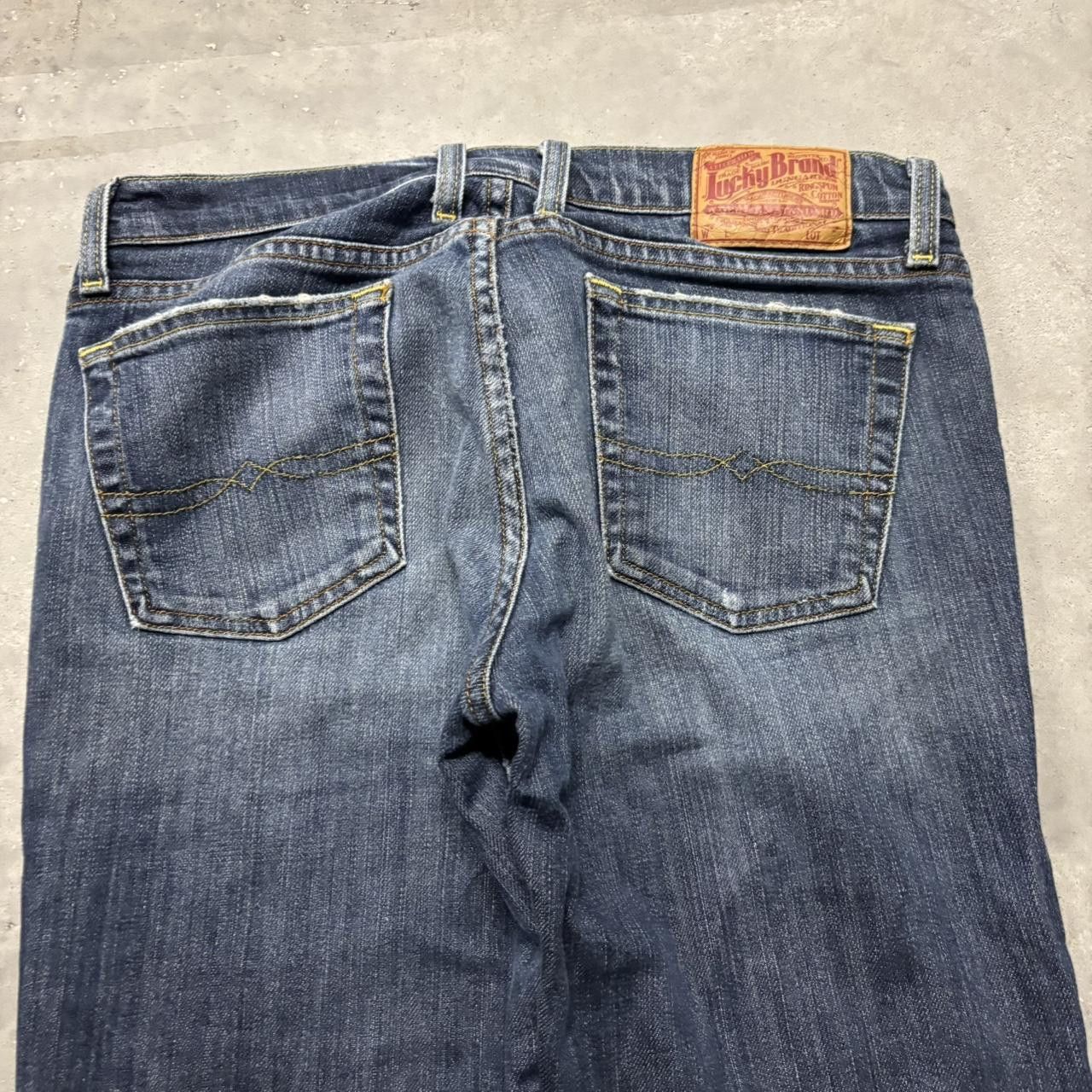 Japanese Brand × Vintage Crazy Vintage Y2K/2000s Grunge Dark Wash Bootcut Denim Jeans! Size US 30 / EU 46 - 7 Thumbnail