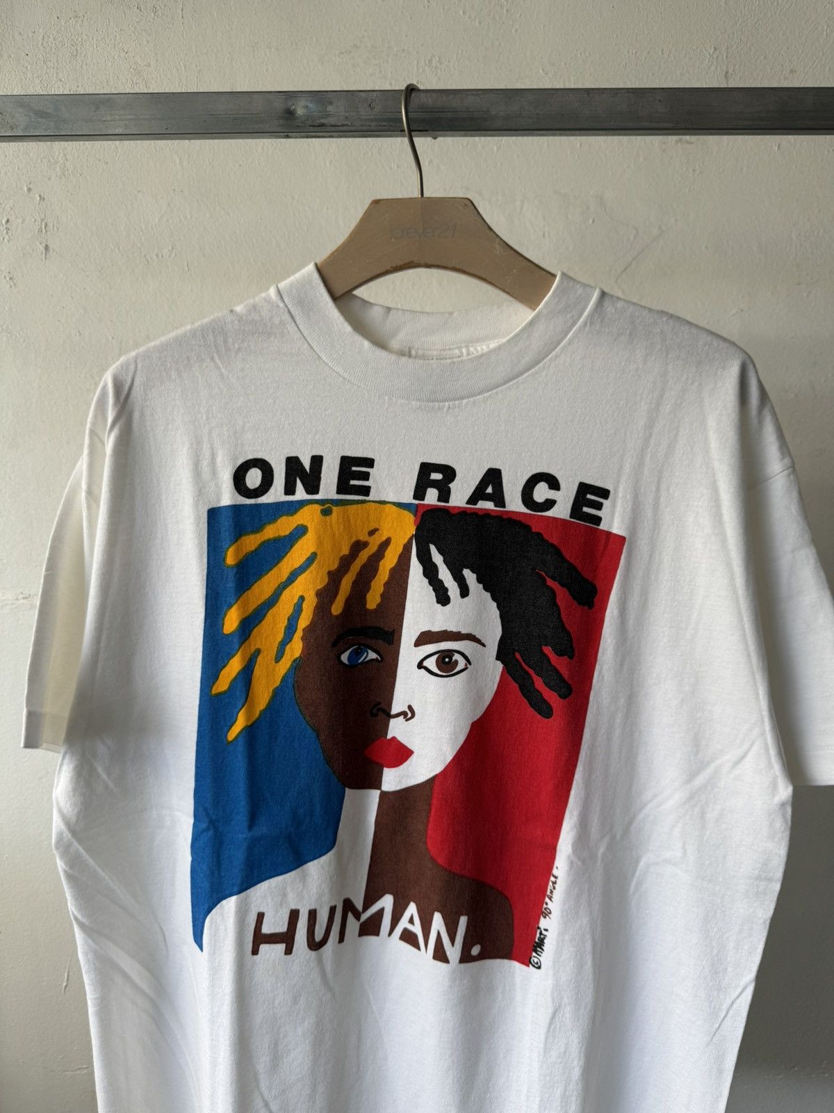 Vintage 90s One Race Human Vintage Shirt Size US XL / EU 56 / 4 - 2 Thumbnail
