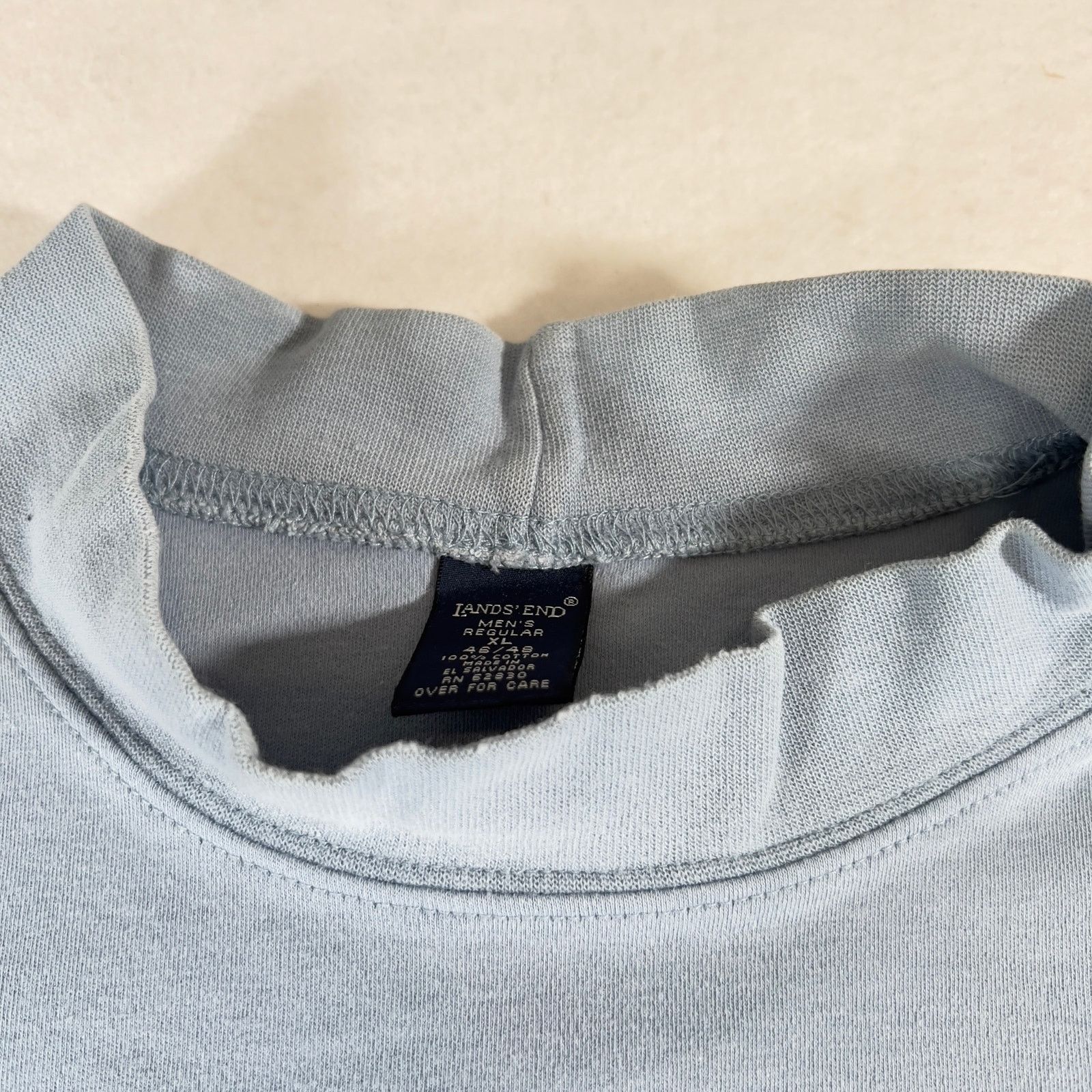 Lands' End Lands' End Mock Neck Base Layer Men's XL Reg 46/48 Blue Size US XL / EU 56 / 4 - 5 Thumbnail