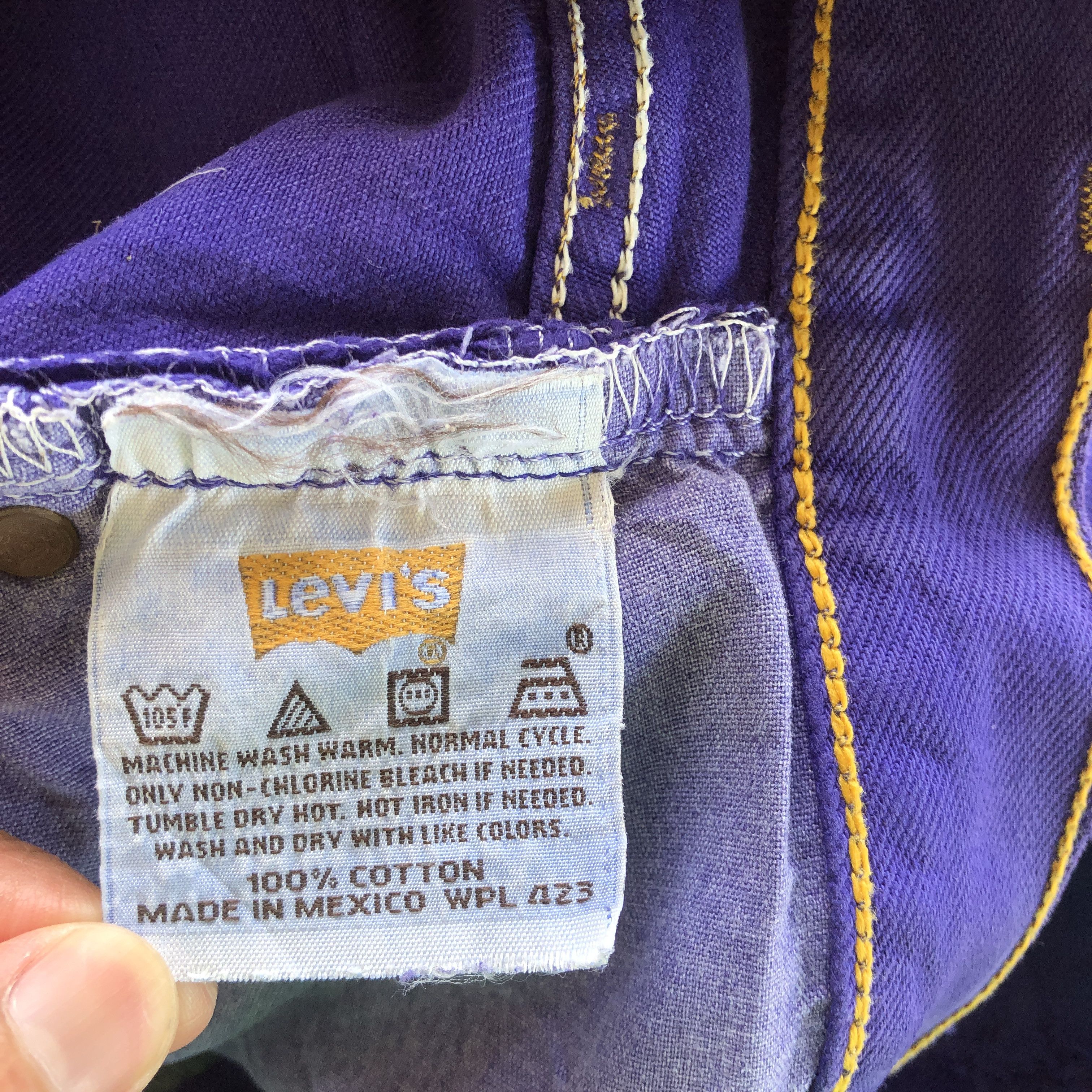 Levi's Vintage Levis 501 Distressed Jeans Purple Levi's 501 Denim Size US 32 / EU 48 - 9 Thumbnail